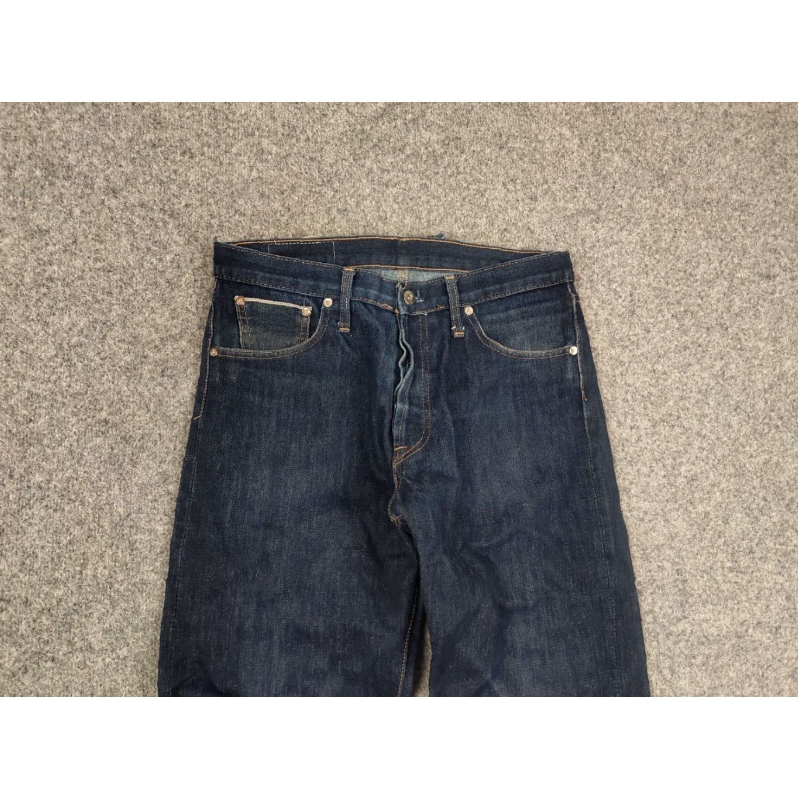 Denime Vintage D.H. Tribute Japanese Selvedge Faded Denim Jeans Men 32 Blue 5-Pocket Design Regular Straight 90s Japan PMID Size US 32 / EU 48 - 5 Thumbnail
