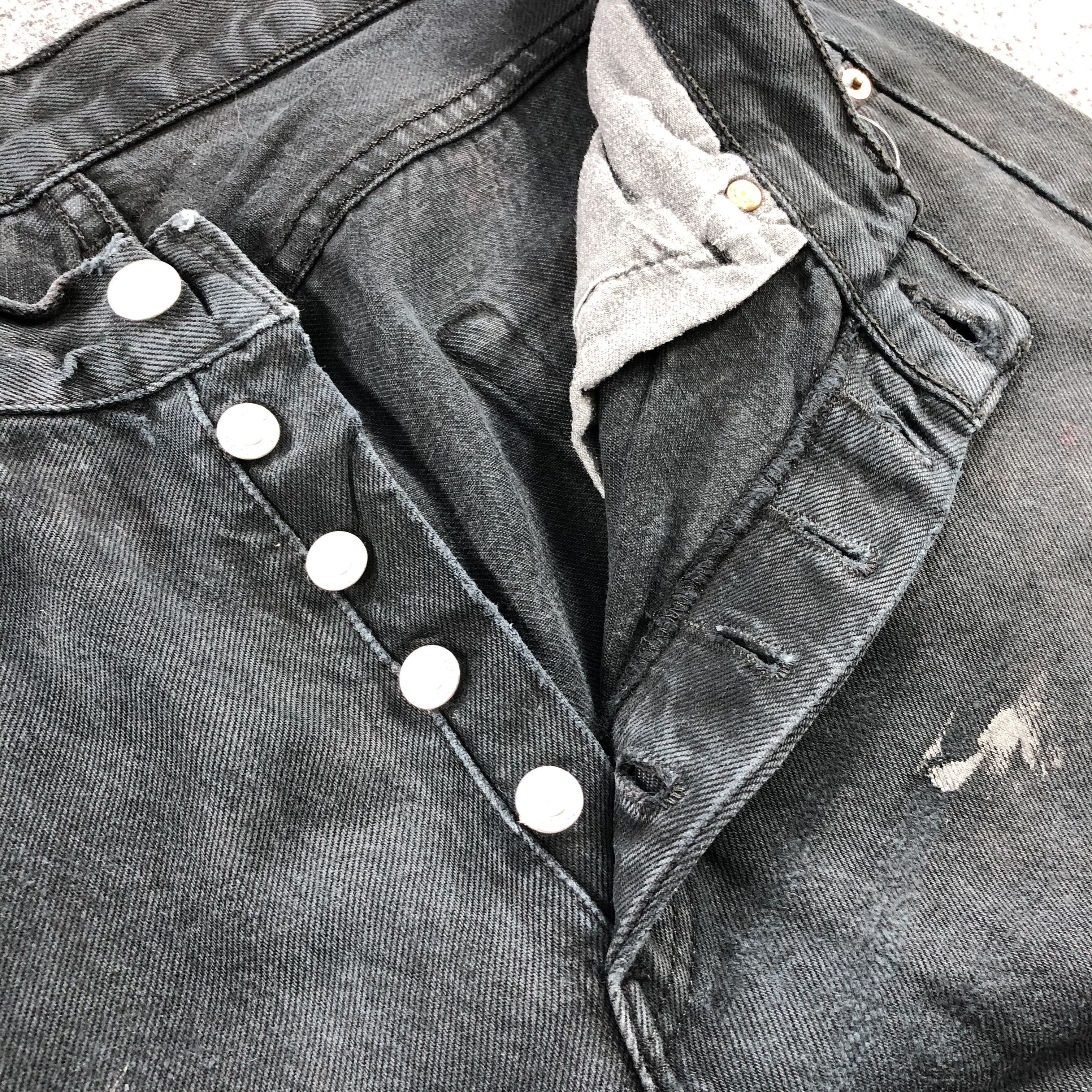 Levi's 90s Vintage Ripped Levis 501 Earth Tone Jeans-J1545 Size US 33 - 10 Thumbnail