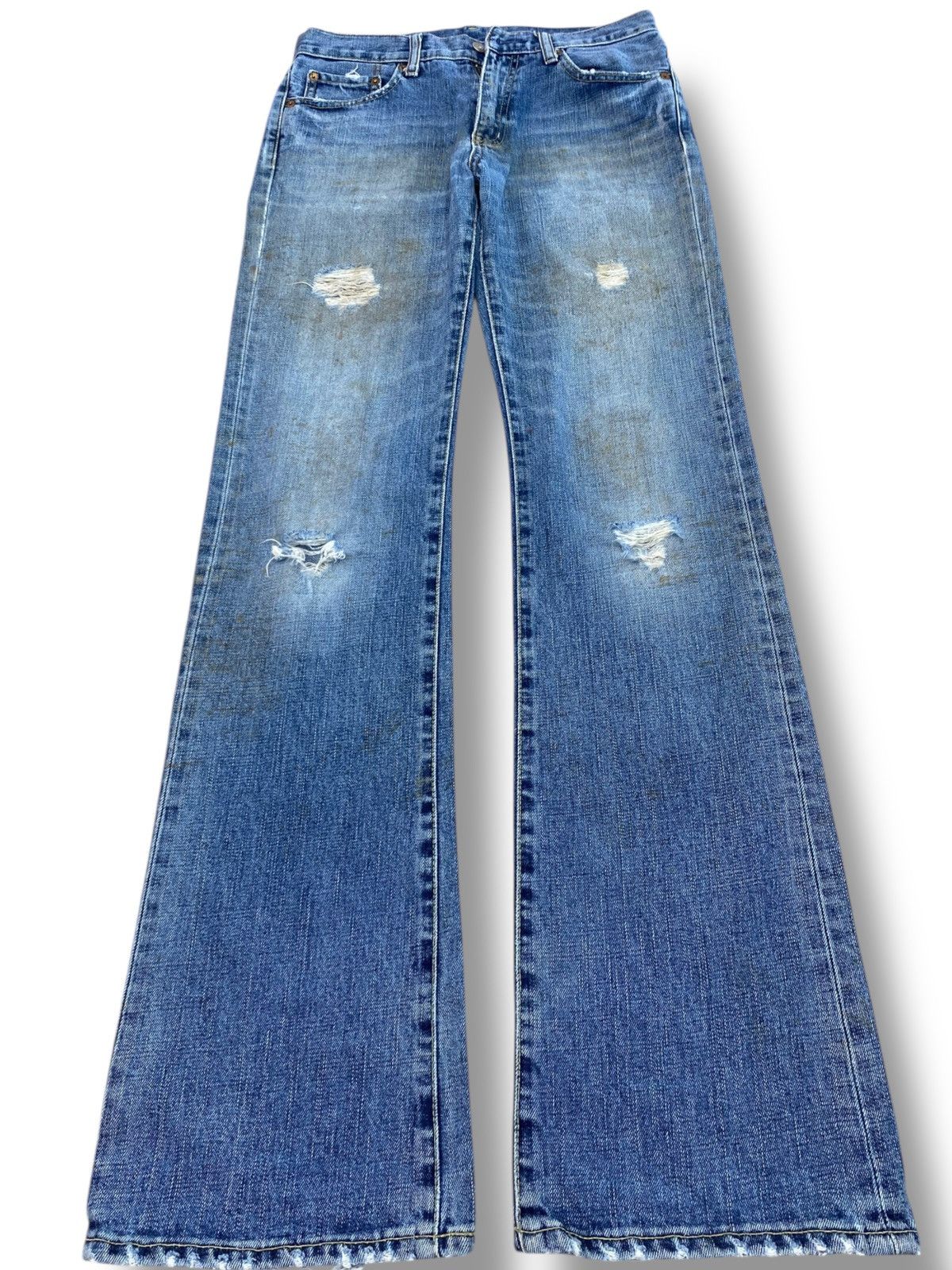 Uniqlo Vintage Uniqlo Rusty Wash Stye Flare Jeans Size US 30 / EU 46 - 1 Thumbnail