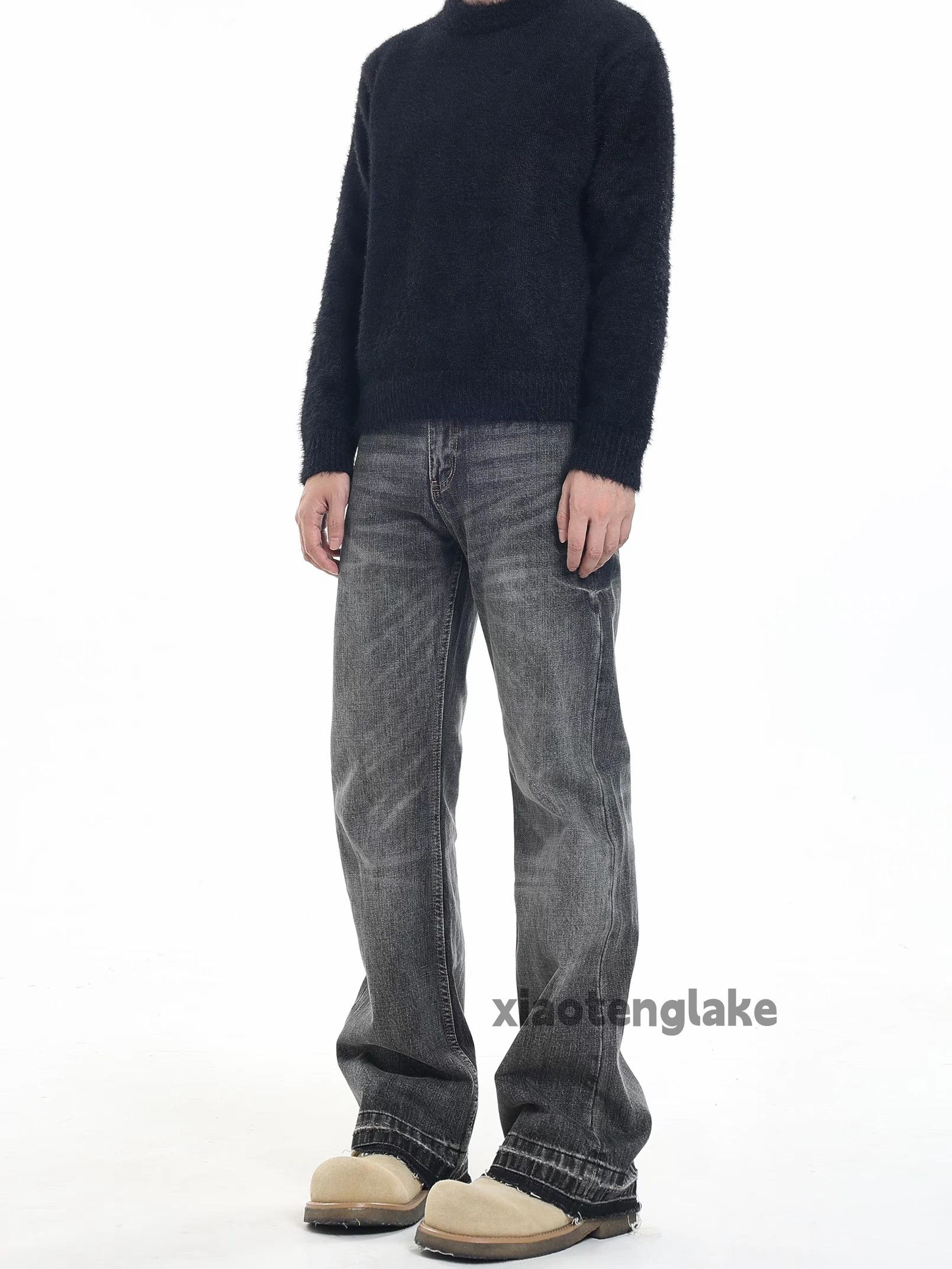 Jean × Vintage washed faded cleanfit yuppie bootcut punk flared jeans Size US 32 / EU 48 - 3 Thumbnail