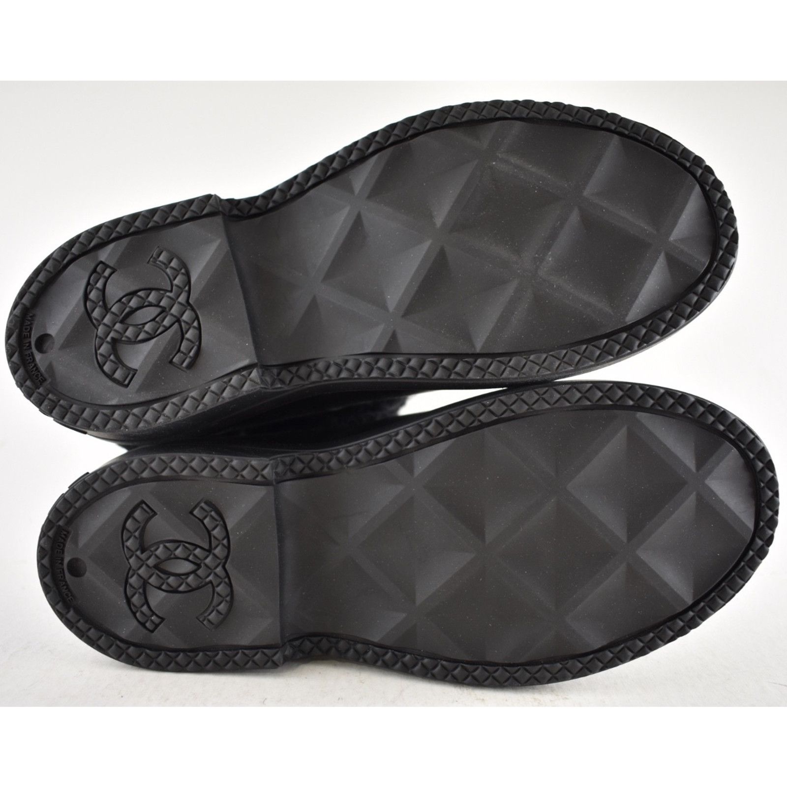 Chanel Chanel Black Shearling Rubber CC Ankle Rain Boots 40 Size US 10 / IT 40 - 17 Thumbnail
