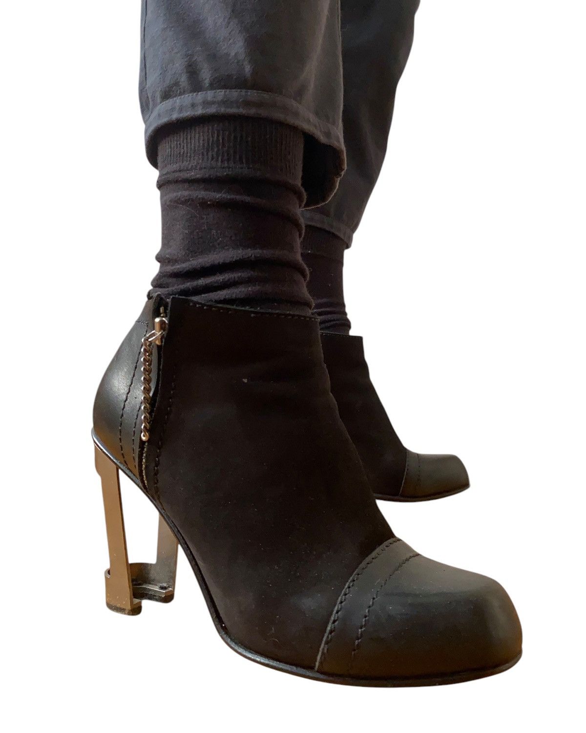 Dirk Bikkembergs A/W 1996 DIRK BIKKEMBERGS METAL HEELED BOOTS Size US 7.5 / IT 37.5 - 4 Thumbnail