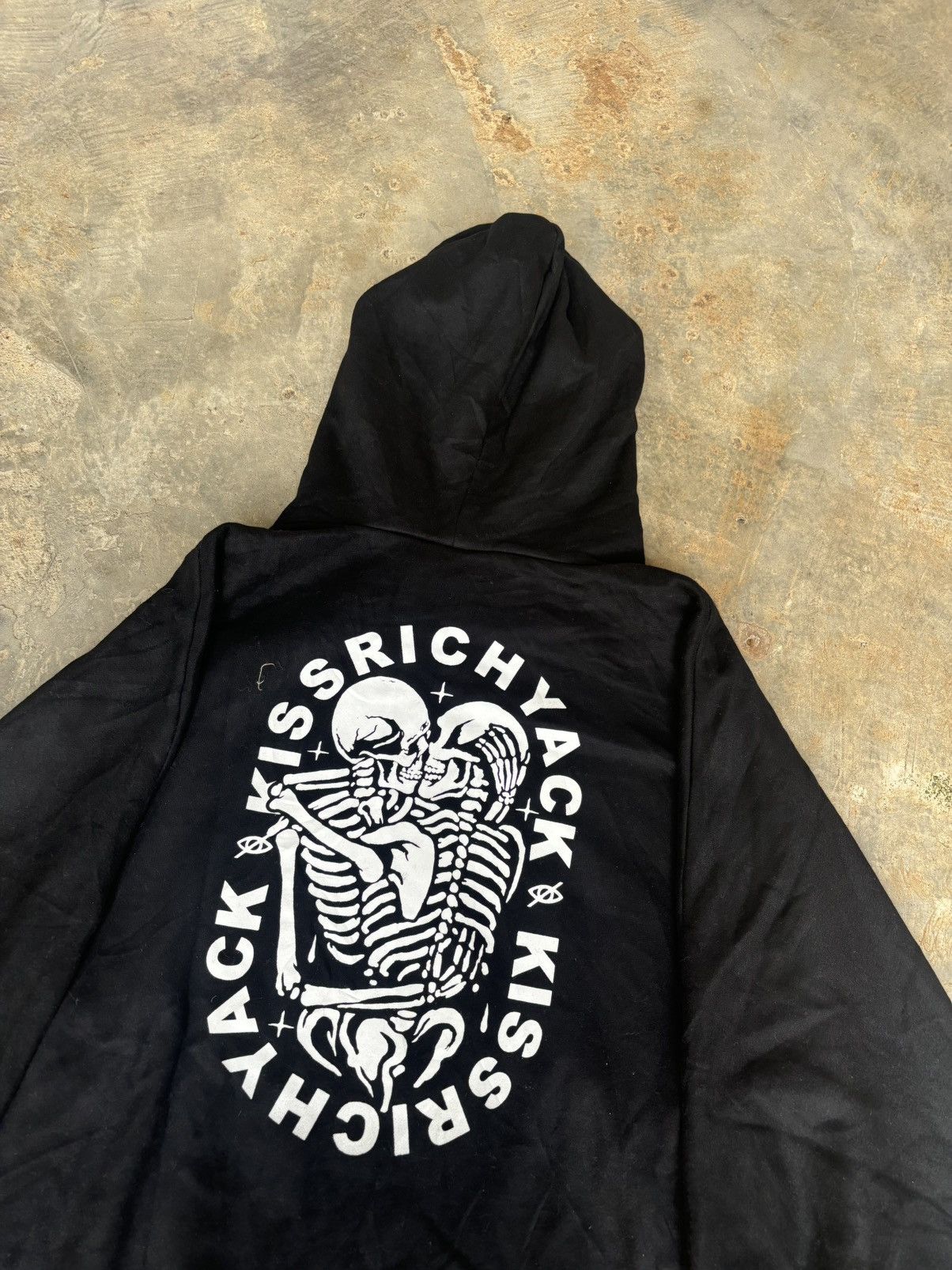 Hysteric Glamour × Japanese Brand Y2k Over size Hoodie Kryclothing Kiss Richyack Size ONE SIZE - 6 Thumbnail