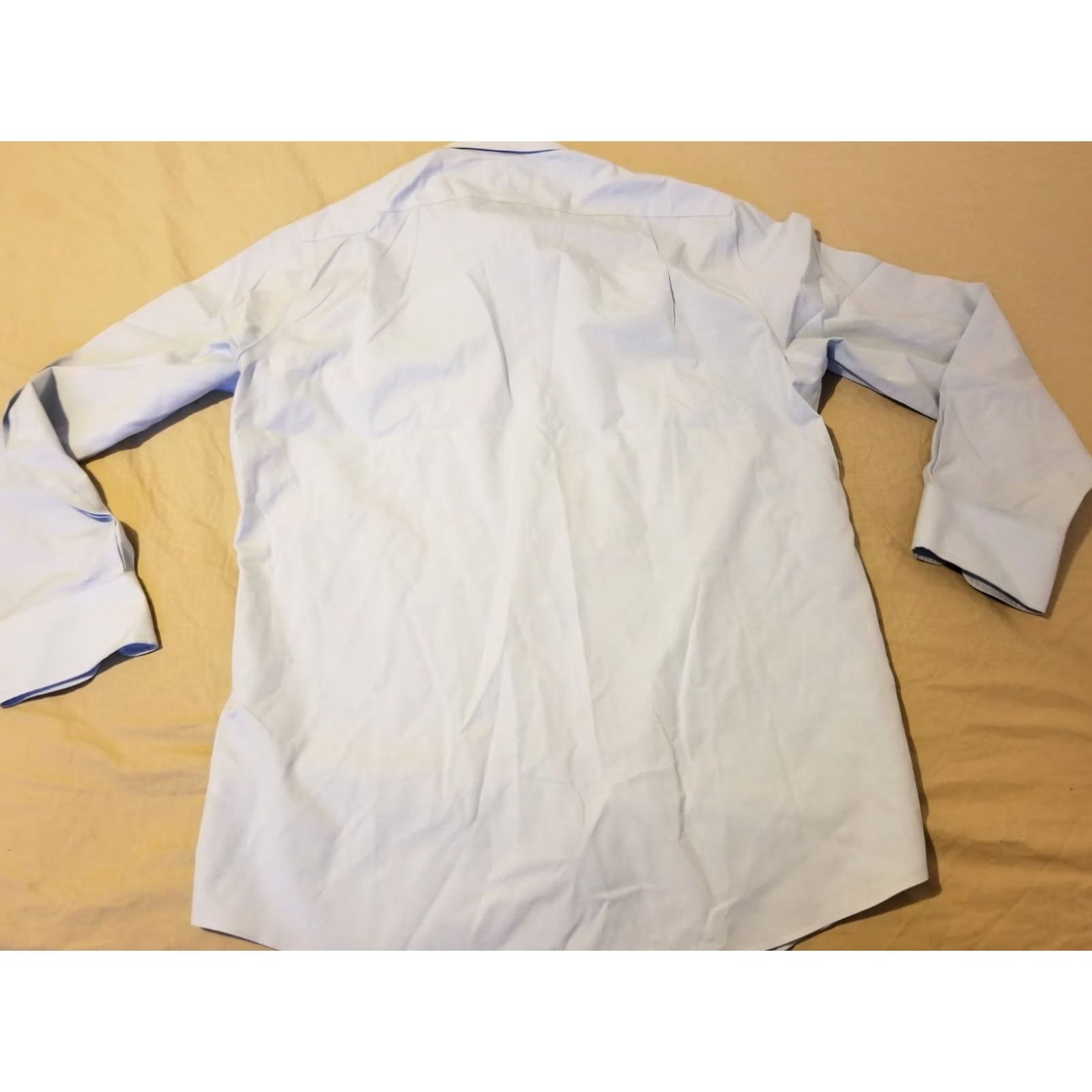 Charles Tyrwhitt Mens Charles Tyrwhitt Dress Shirt Slim Blue Cotton 16.5 35 Button Long Sleeve Regular 2609 Mens Women? Size 46R - 5 Thumbnail