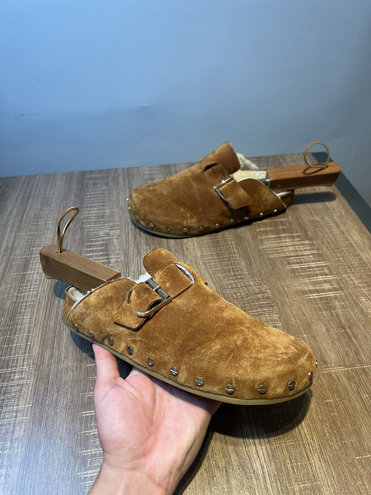 Veronica Beard Veronica Beard Suede Buckle Clogs Mules Size 10 Womens Size US 10 / IT 40 - 1 Thumbnail