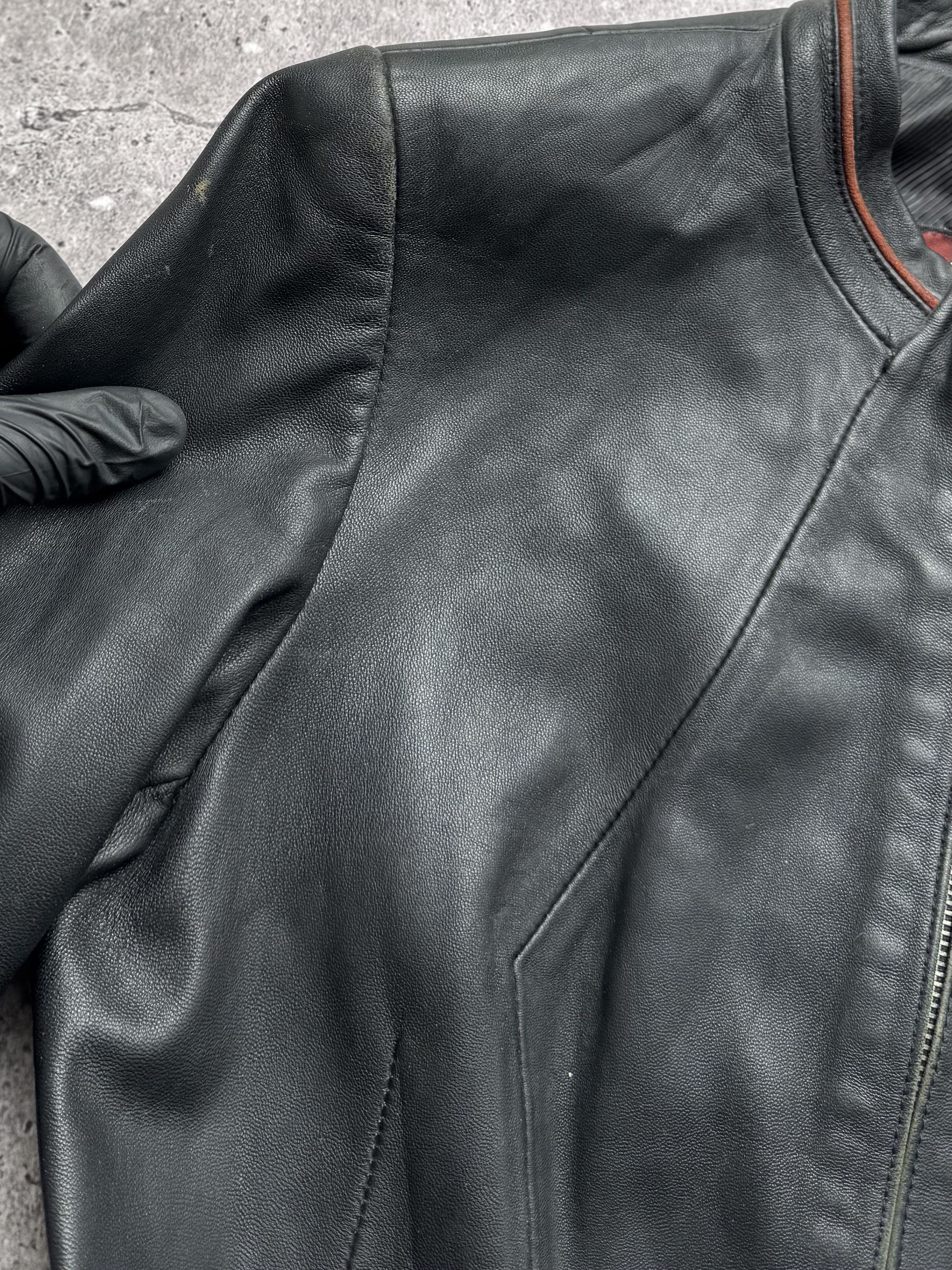 Vintage Cropped Leather Jacket C2(V490)