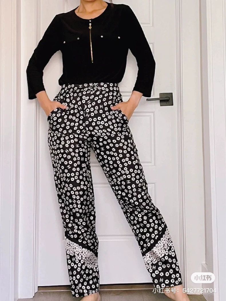 Chanel Chanel 22 Spring and Summer Summer All-match Black Flower S Size 24" / US 00 / IT 34 - 5 Thumbnail
