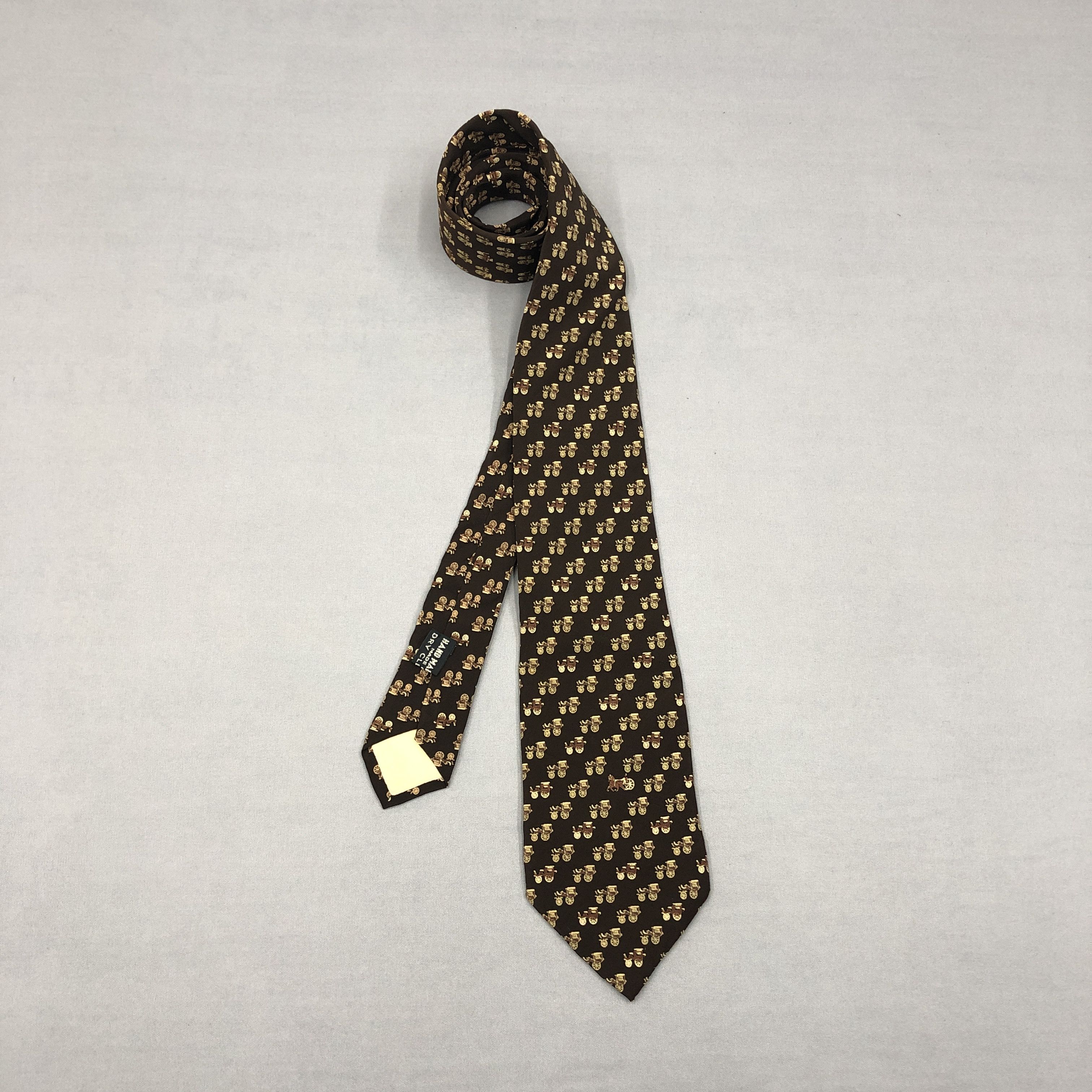 Celine Vintage Celine SILK Necktie Cravate Pure Silk Neck Tie Size ONE SIZE - 2 Thumbnail
