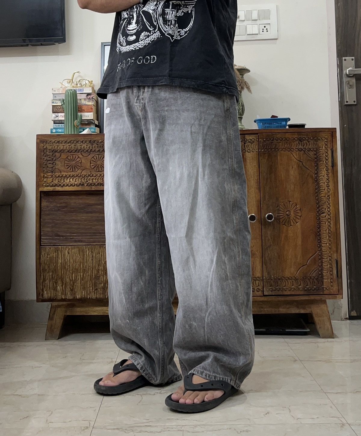 Other Grey Baggy Skater Jeans Size US 30 / EU 46 - 2 Thumbnail