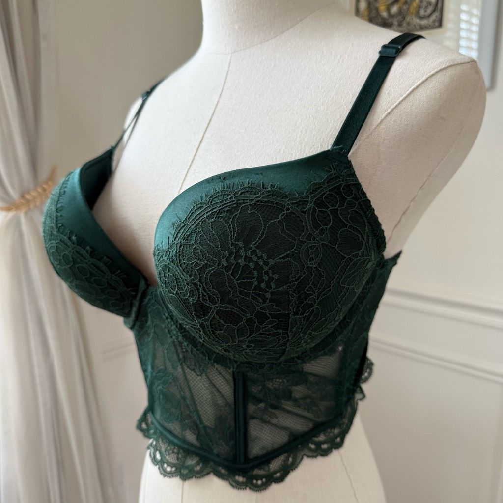 Victoria's Secret NWOT Victorias Secret Green Very Sexy Bombshell Bustier Bra Size S / US 4 / IT 40 - 4 Thumbnail