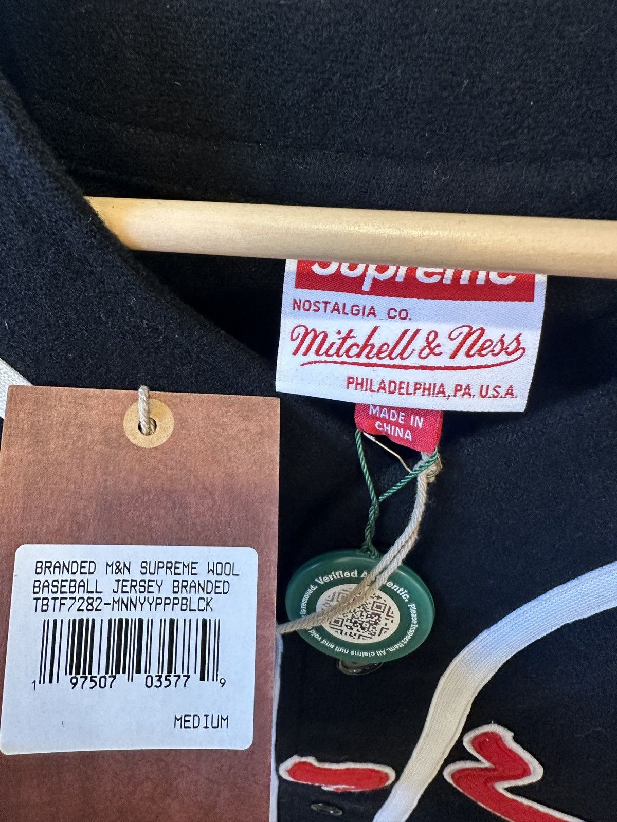 Mitchell & Ness × Supreme Wool baseball jersey Size US M / EU 48-50 / 2 - 2 Thumbnail
