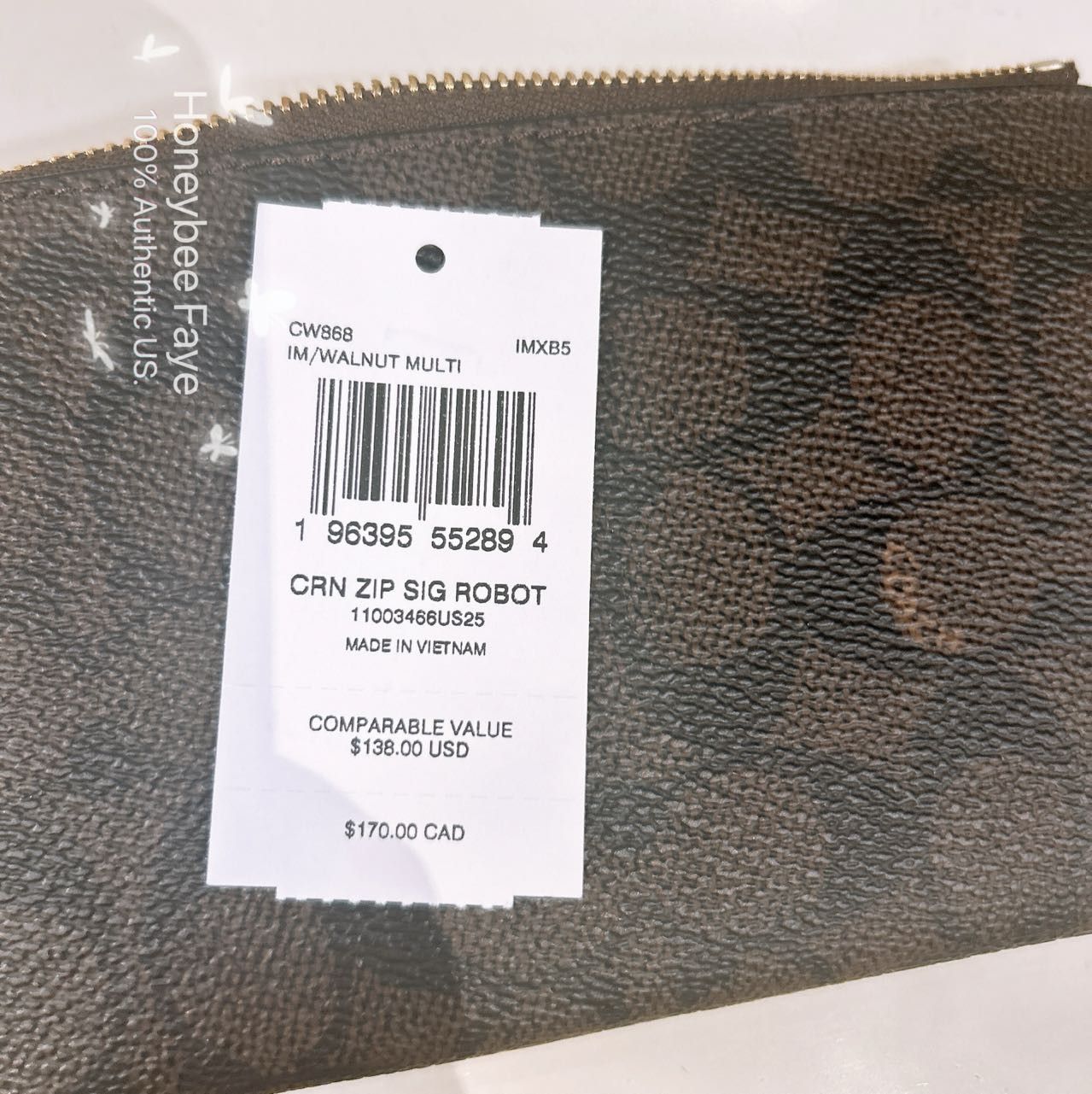 Coach Cosmic Coach Corner Zip Wristlet With Robot Print CW868 Size ONE SIZE - 4 Thumbnail
