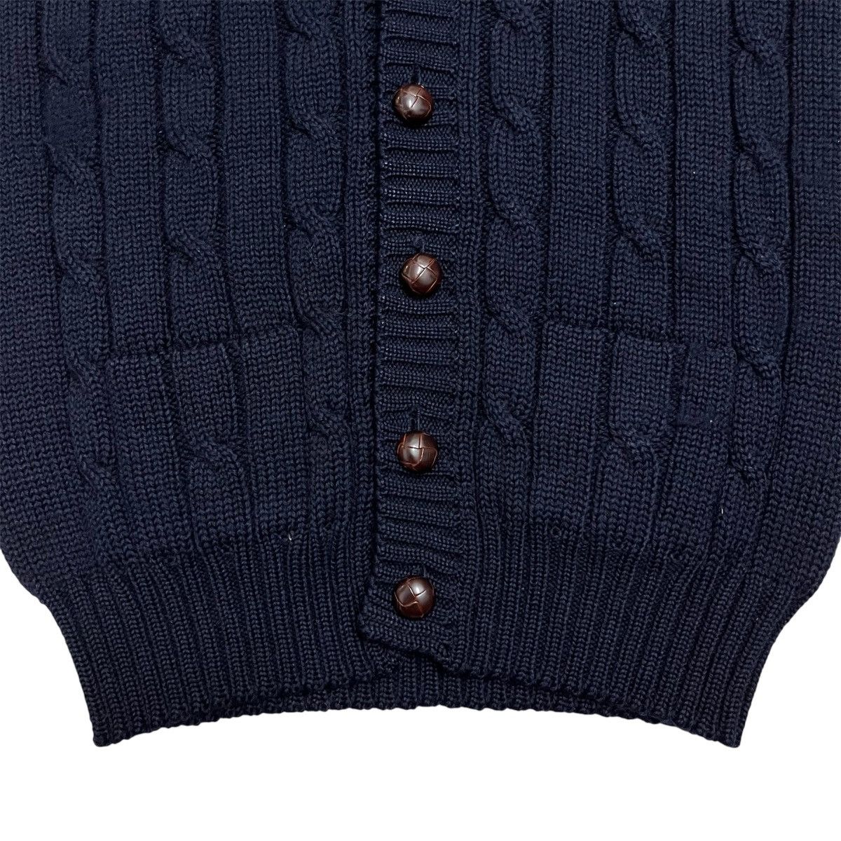 RRL Ralph Lauren 80s Vintage Polo Ralph Lauren Wool Cable Knit Vest Cardigan Size US M / EU 48-50 / 2 - 2 Thumbnail
