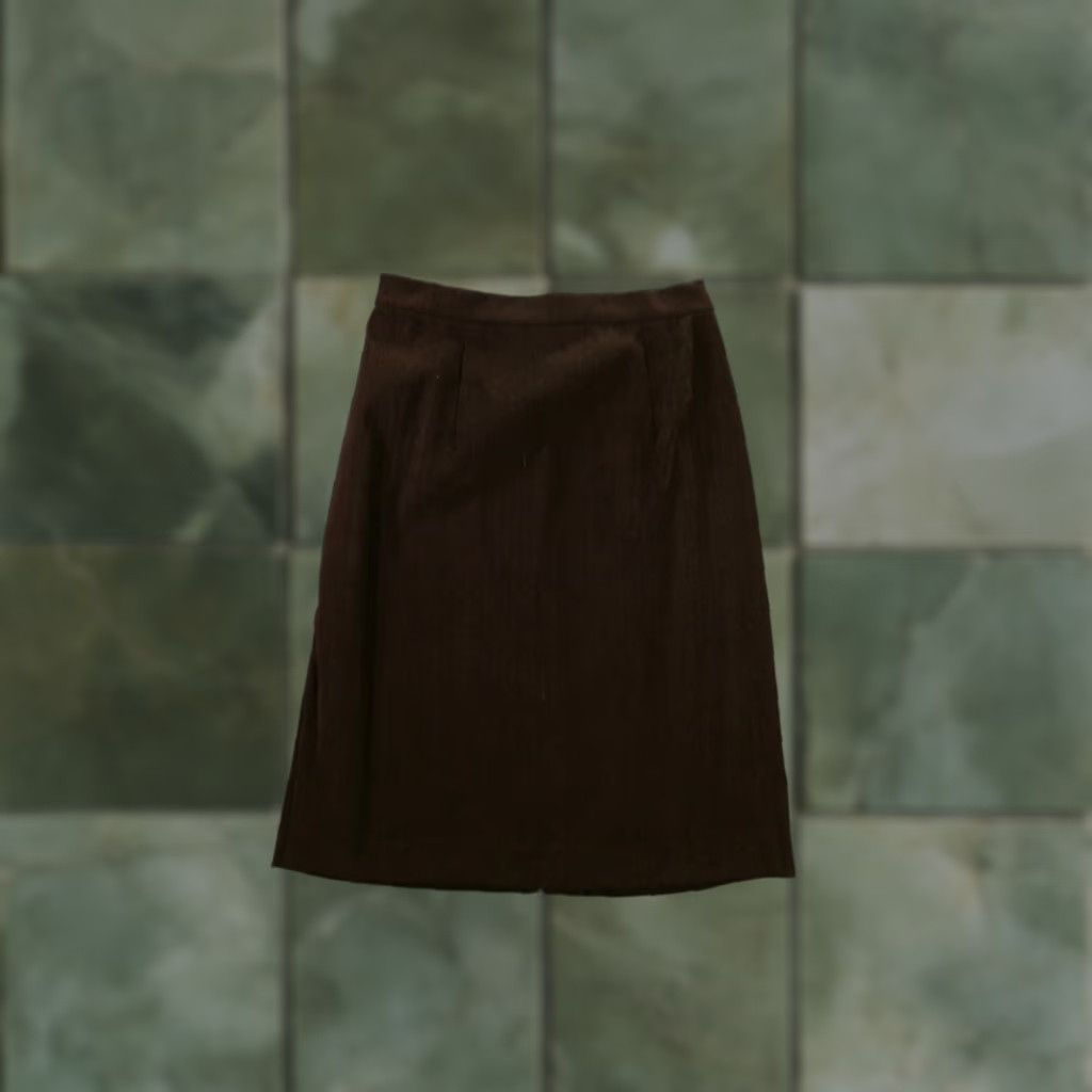 Vintage Vintage Karin Stevens Skirt Women 8 Brown Professional Office Capsule 80s Size 30" / US 8 / IT 44 - 1 Thumbnail