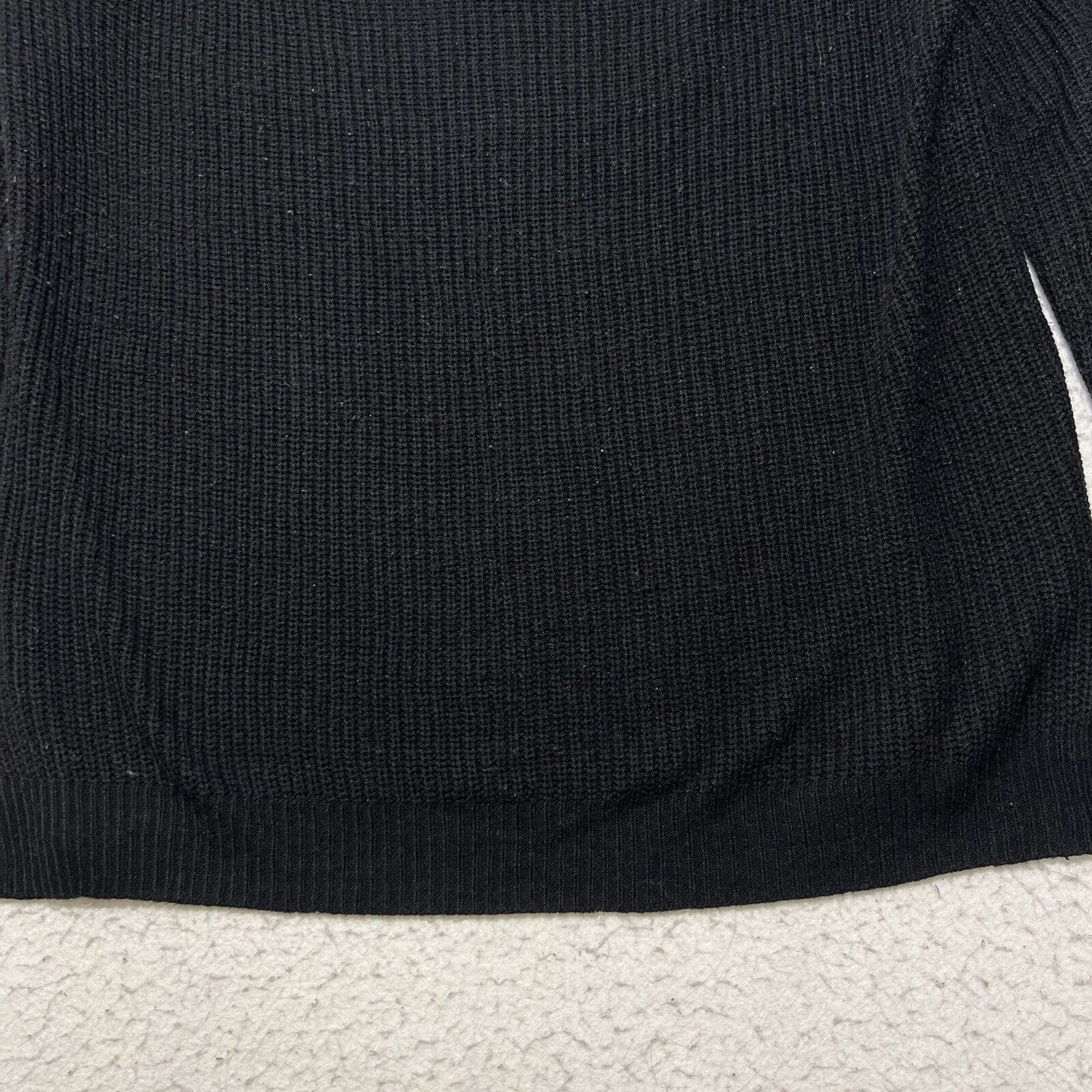 Arizona Jean Co. Arizona XL V-Neck Acrylic Black Ribbed Pullover Sweater Size XL / US 12-14 / IT 48-50 - 4 Thumbnail