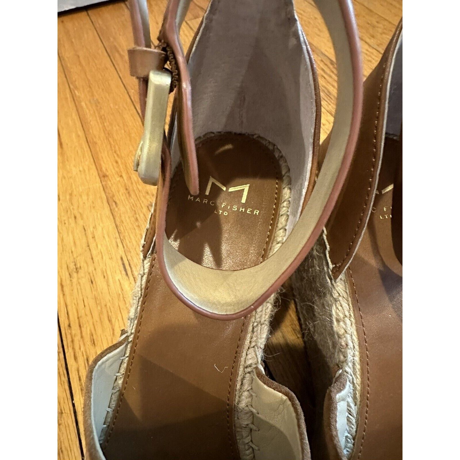 Marc Fisher Marc Fisher Adalyn Espadrille Wedge Sandals 9.5M EUC Brown Size US 9.5 / IT 39.5 - 3 Thumbnail