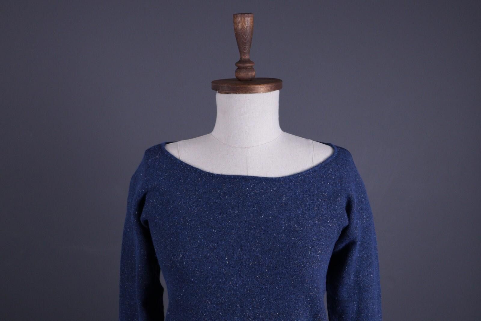 Designer Toast Rare Blue Merino Wool Silk Knit Sweater Size XS Size XS / US 0-2 / IT 36-38 - 2 Thumbnail