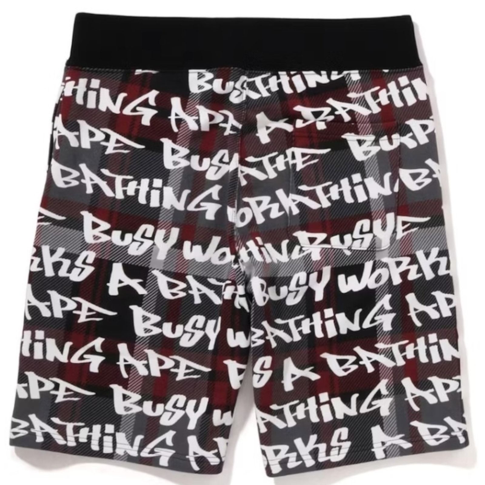 Bape BAPE GRAFFITI CHECK SWEAT SHORTS Size US 34 / EU 50 - 1 Thumbnail