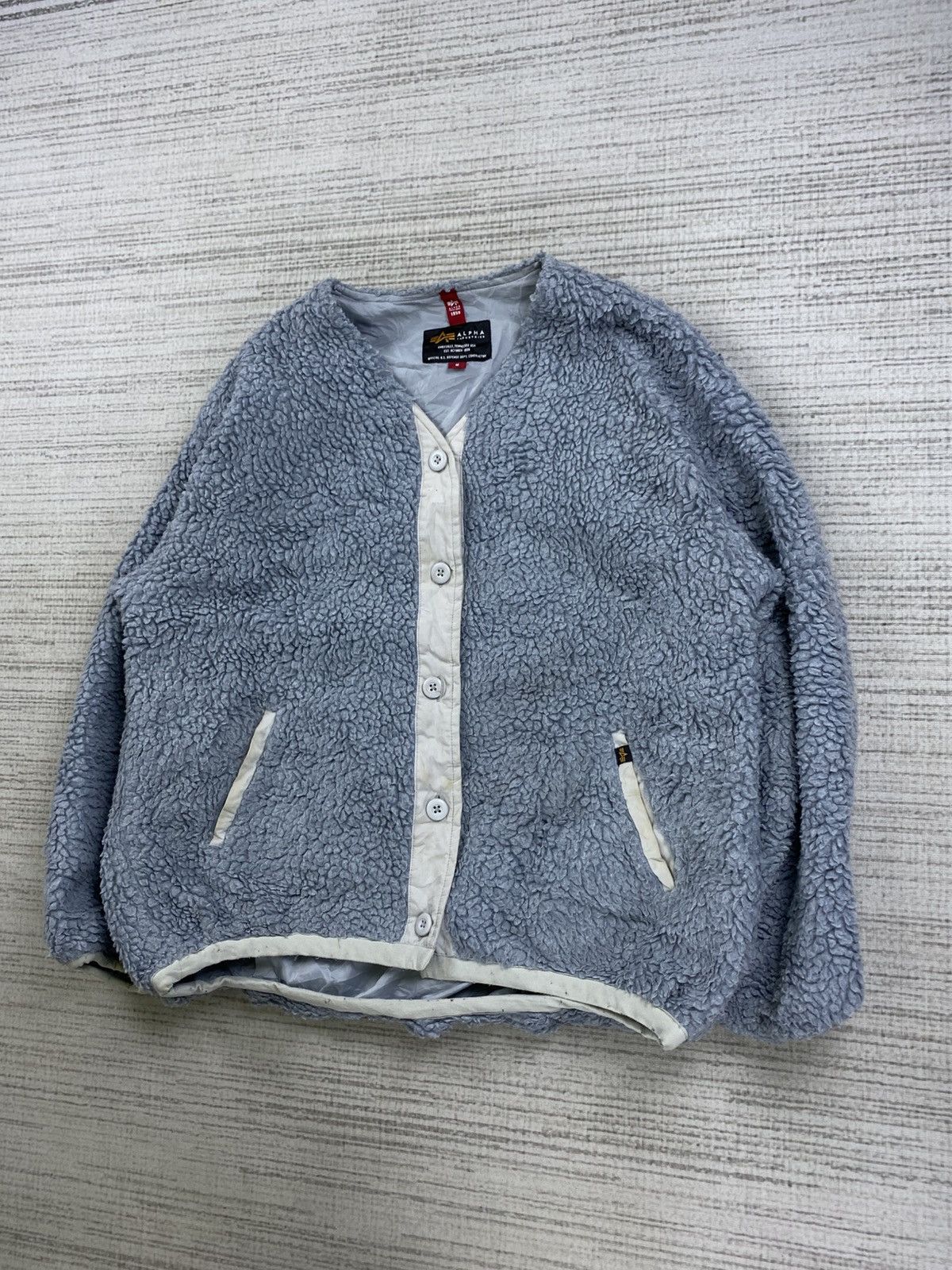 Alpha Industries 🔥Vintage Alpha Industries Button Sherpa Jacket Size US M / EU 48-50 / 2 - 4 Thumbnail