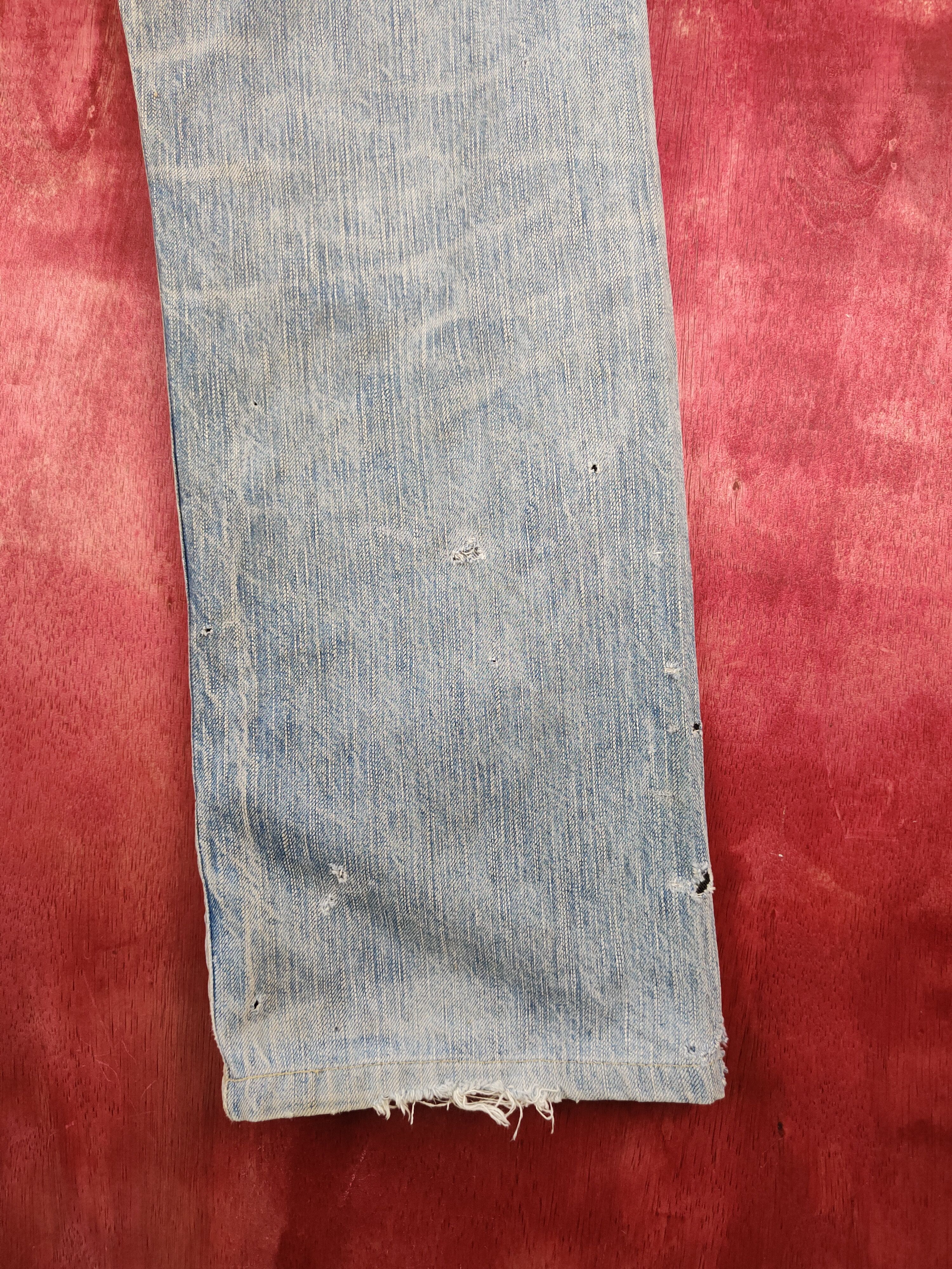 Edwin Edwin Blue Faded vintage Distressed Ripped Jeans #S2128 Size US 30 / EU 46 - 17 Thumbnail