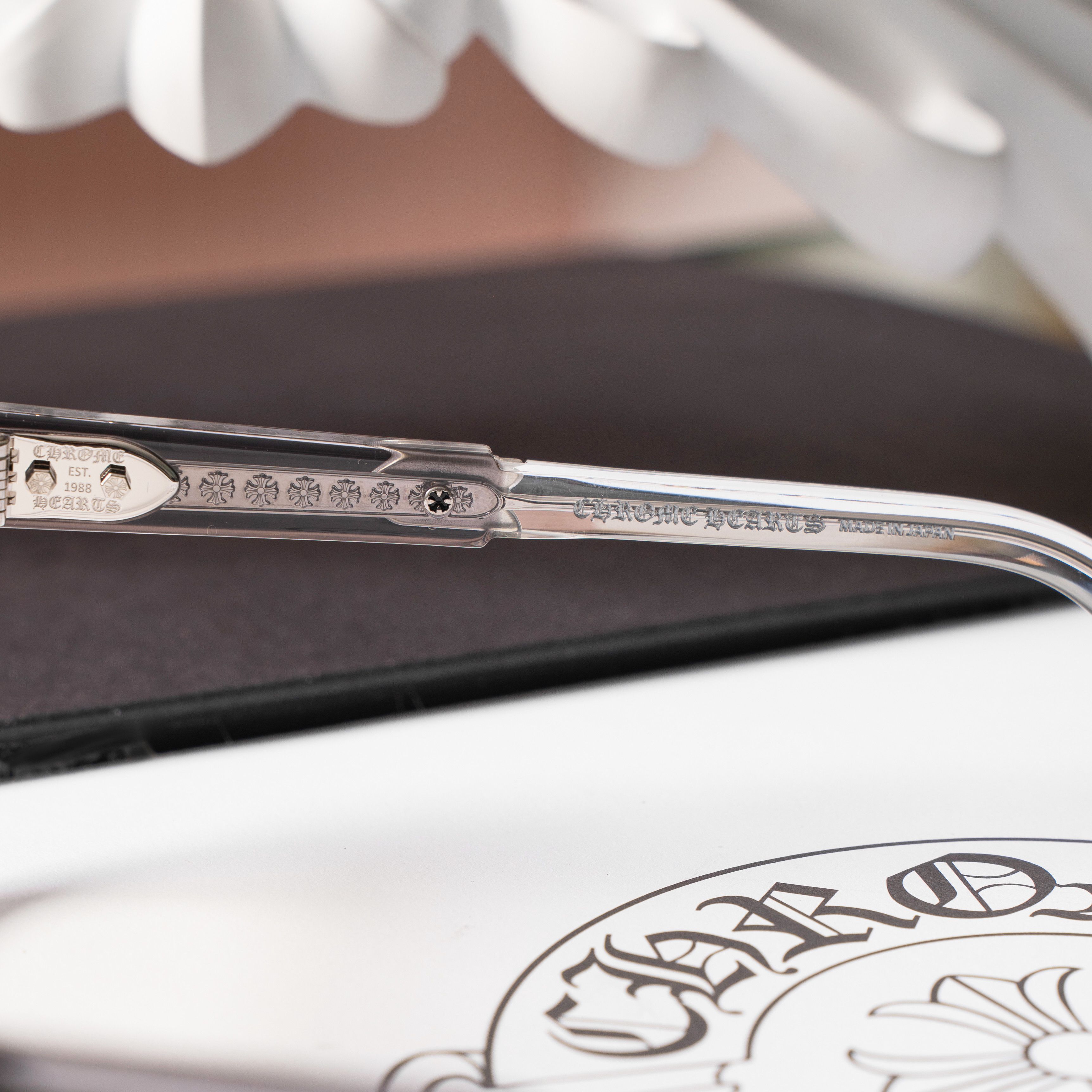 Chrome Hearts CHROME HEARTS JENNA TAIL YEA GRAPHITE/GRAPHITE CRYSTAL Size ONE SIZE - 3 Thumbnail
