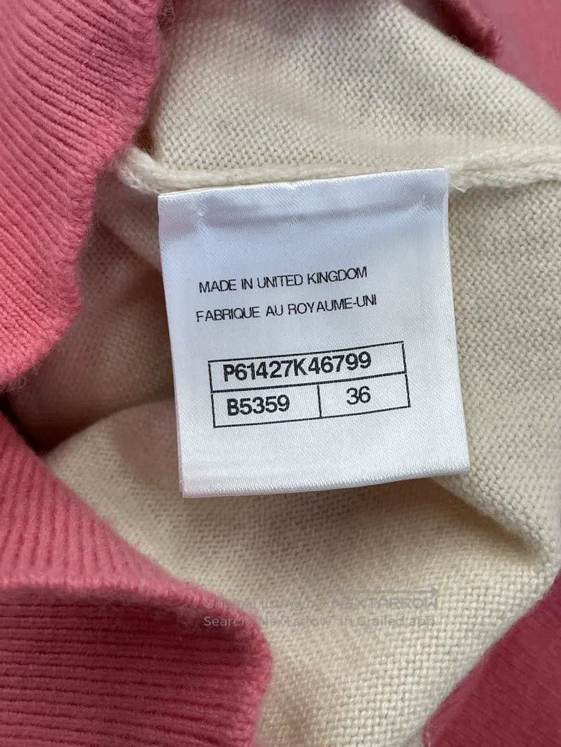 Chanel Chanel Pink and white beach series letter cashmere knitted Size XS / US 0-2 / IT 36-38 - 5 Thumbnail