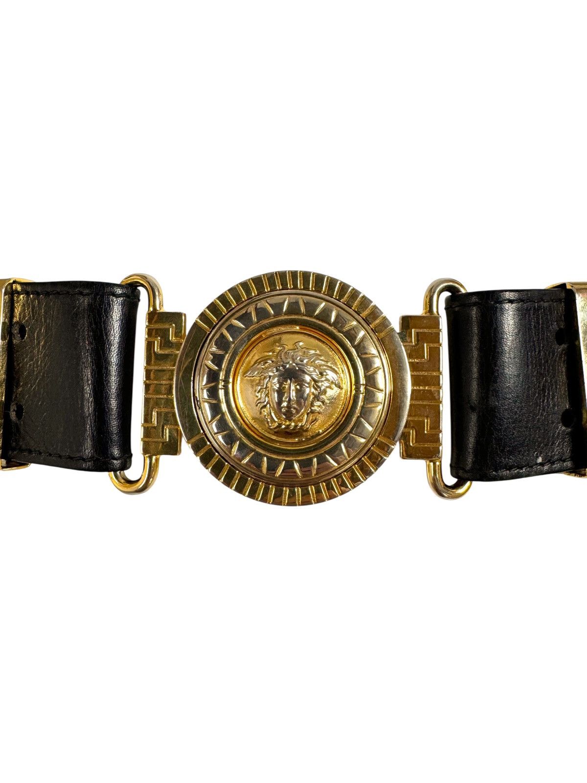 Versace Gianni Versace Vintage 90s Leather Belt with Medusa & Fringe Size ONE SIZE - 2 Thumbnail