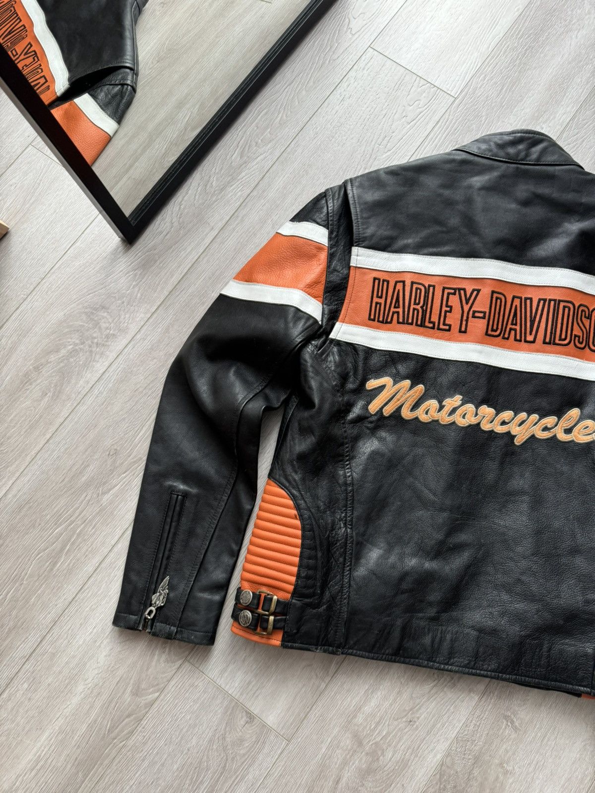 Vintage 90's Harley Davidson Leather Biker Jacket