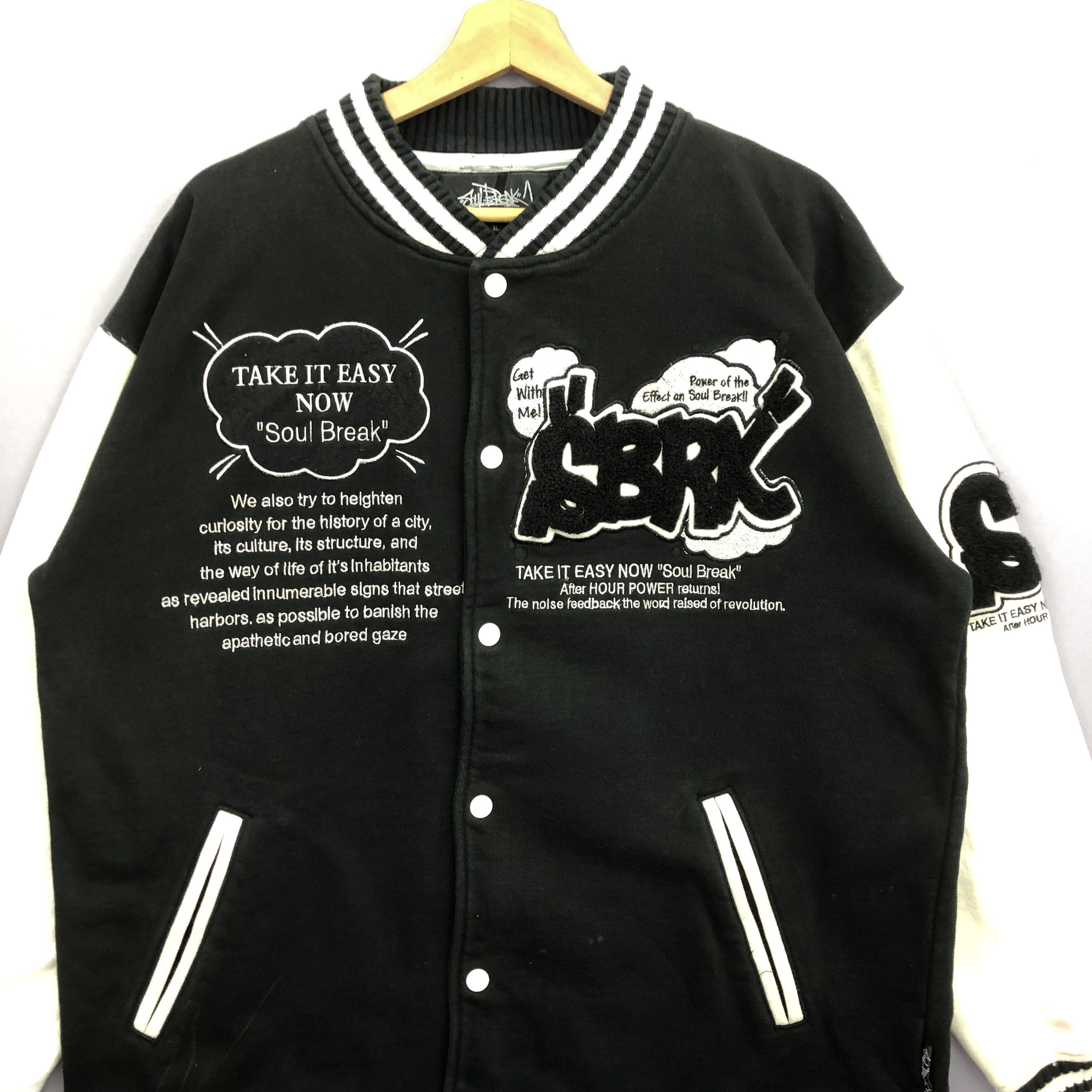 Japanese Brand × Vintage Vintage Y2K Soul Break Baggy Sweater Hip Hop Swag Sweatshirt Size US L / EU 52-54 / 3 - 5 Thumbnail