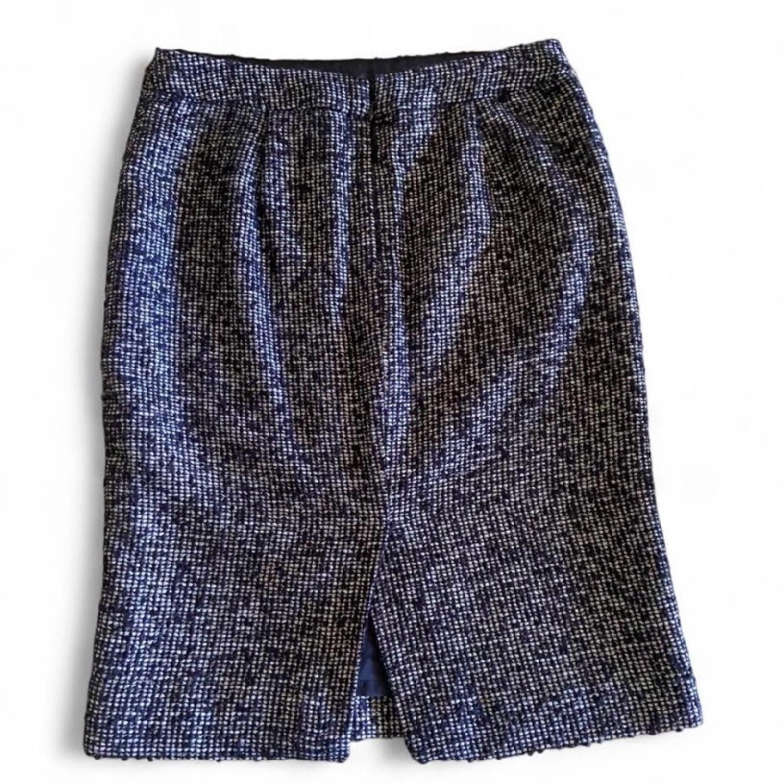 J.Crew J. Crew Luxury Black Gray Wool/Silk Womens Skirt Size 2 Size 26" / US 2 / IT 38 - 4 Thumbnail