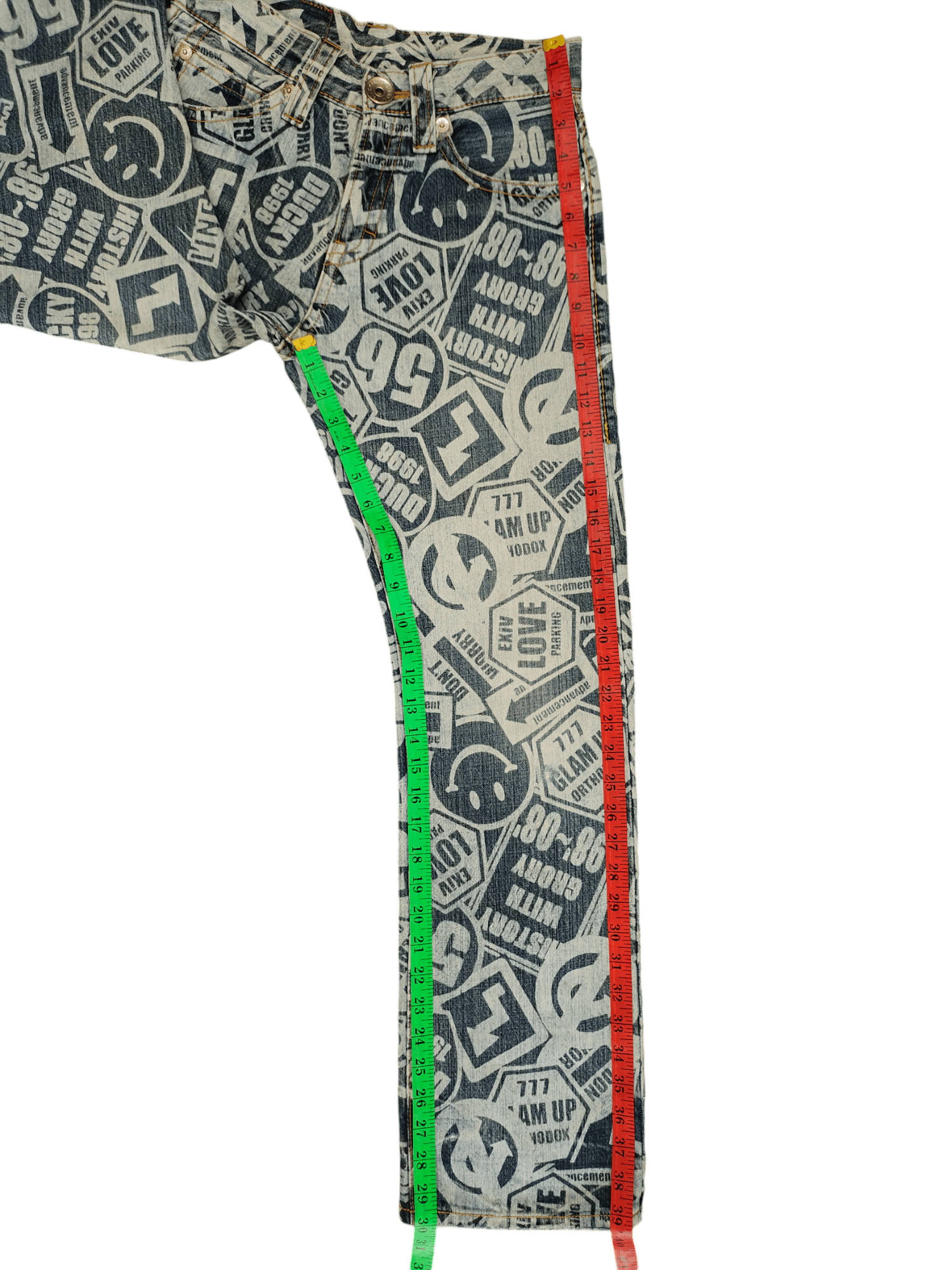 If Six Was Nine CO&LU Fullprint Design Denim Pants Julius Style Size US 28 / EU 44 - 7 Thumbnail