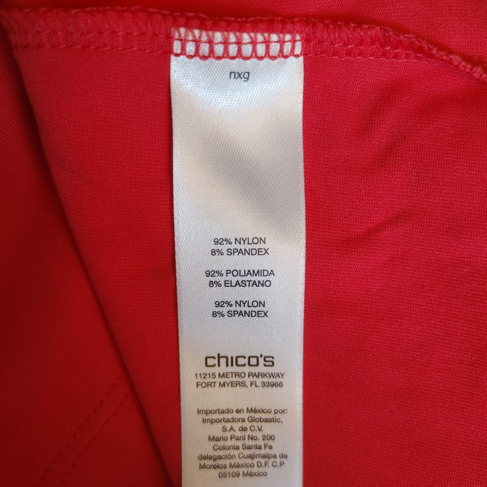 Chicos Chico's Women's 2 Red Round Neck Sleeveless Tank Top Size M / US 6-8 / IT 42-44 - 4 Thumbnail