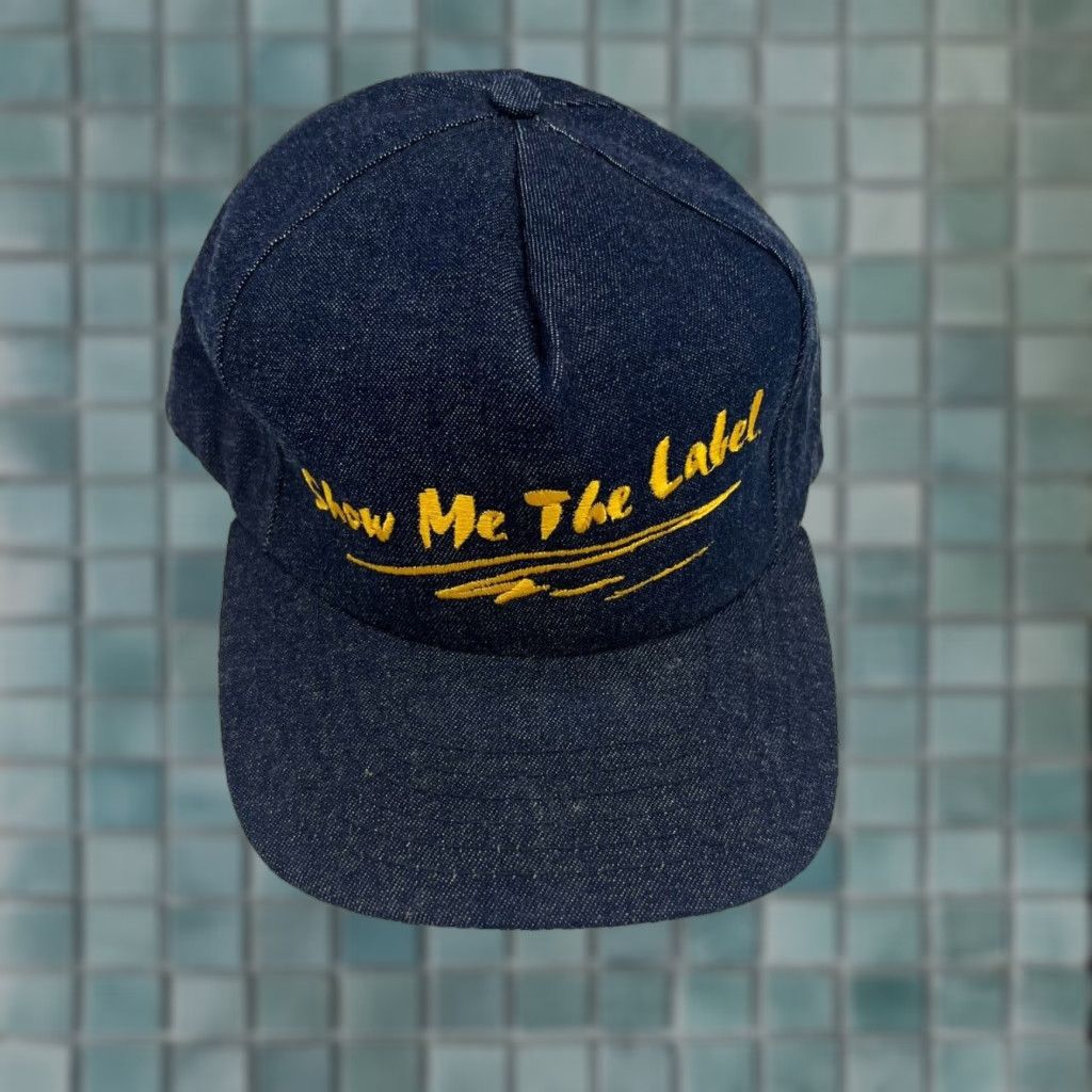 Vintage SMWIA Union Made Show Me The Label Snapback Denim Cap Size ONE SIZE - 1 Thumbnail