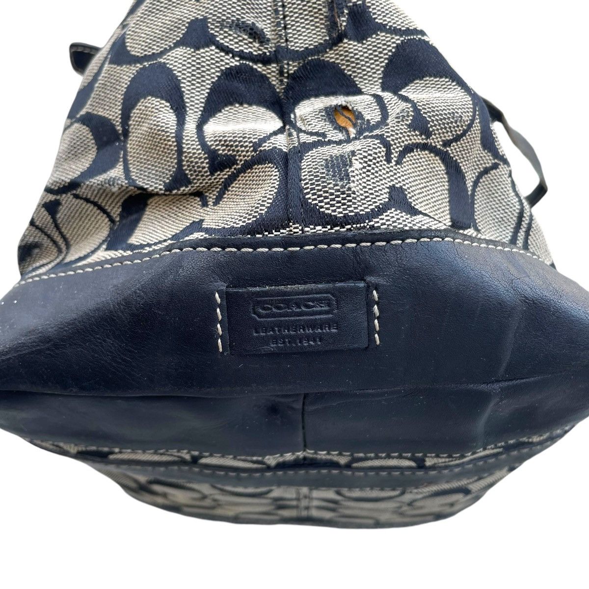 Coach COACH MONOGRAM CANVAS / LEATHER HANDBAG Size ONE SIZE - 3 Thumbnail