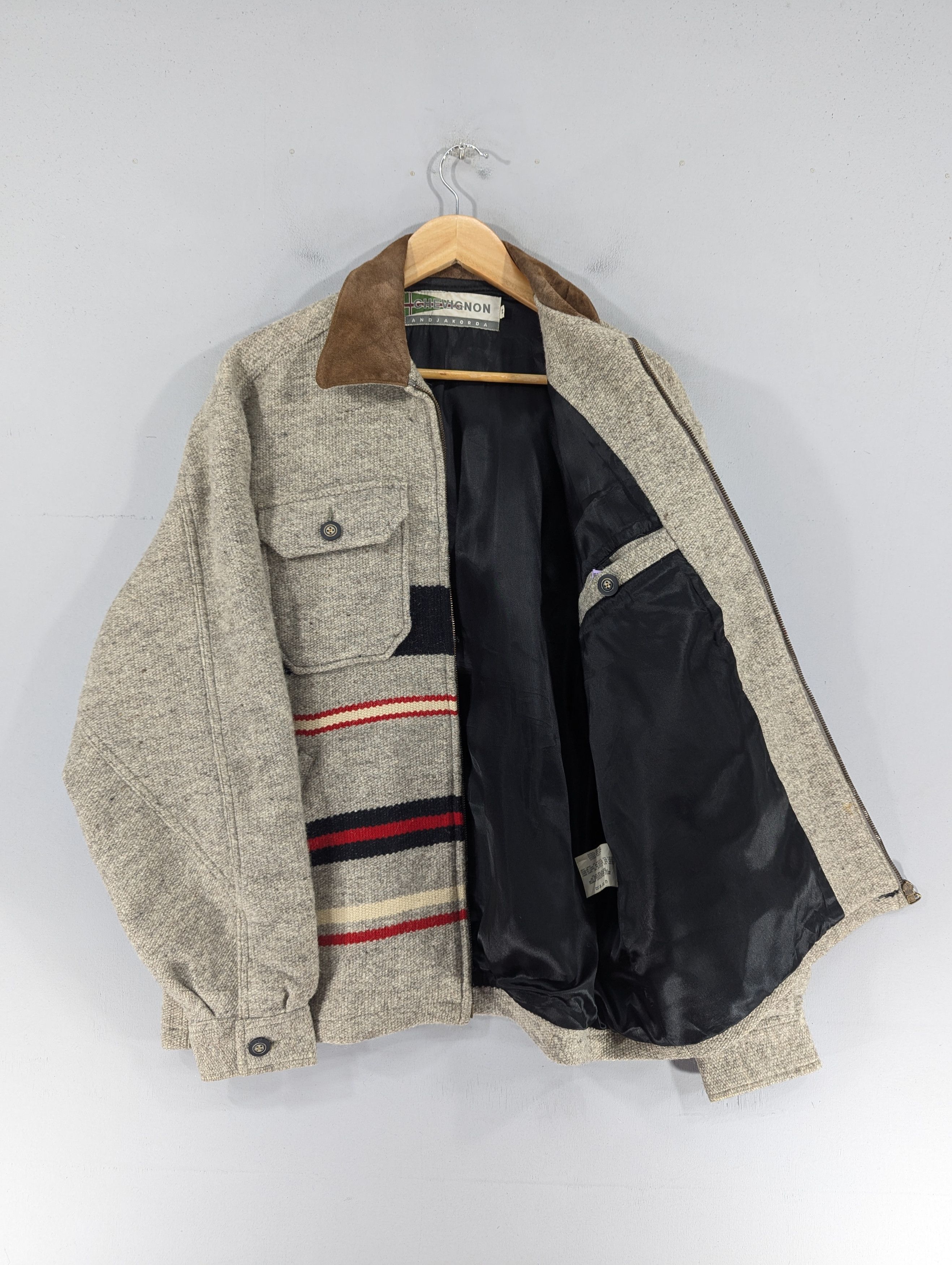 Chevignon Vintage Chevignon Andjakorda Wool Zipper Jacket Size US M / EU 48-50 / 2 - 10 Thumbnail