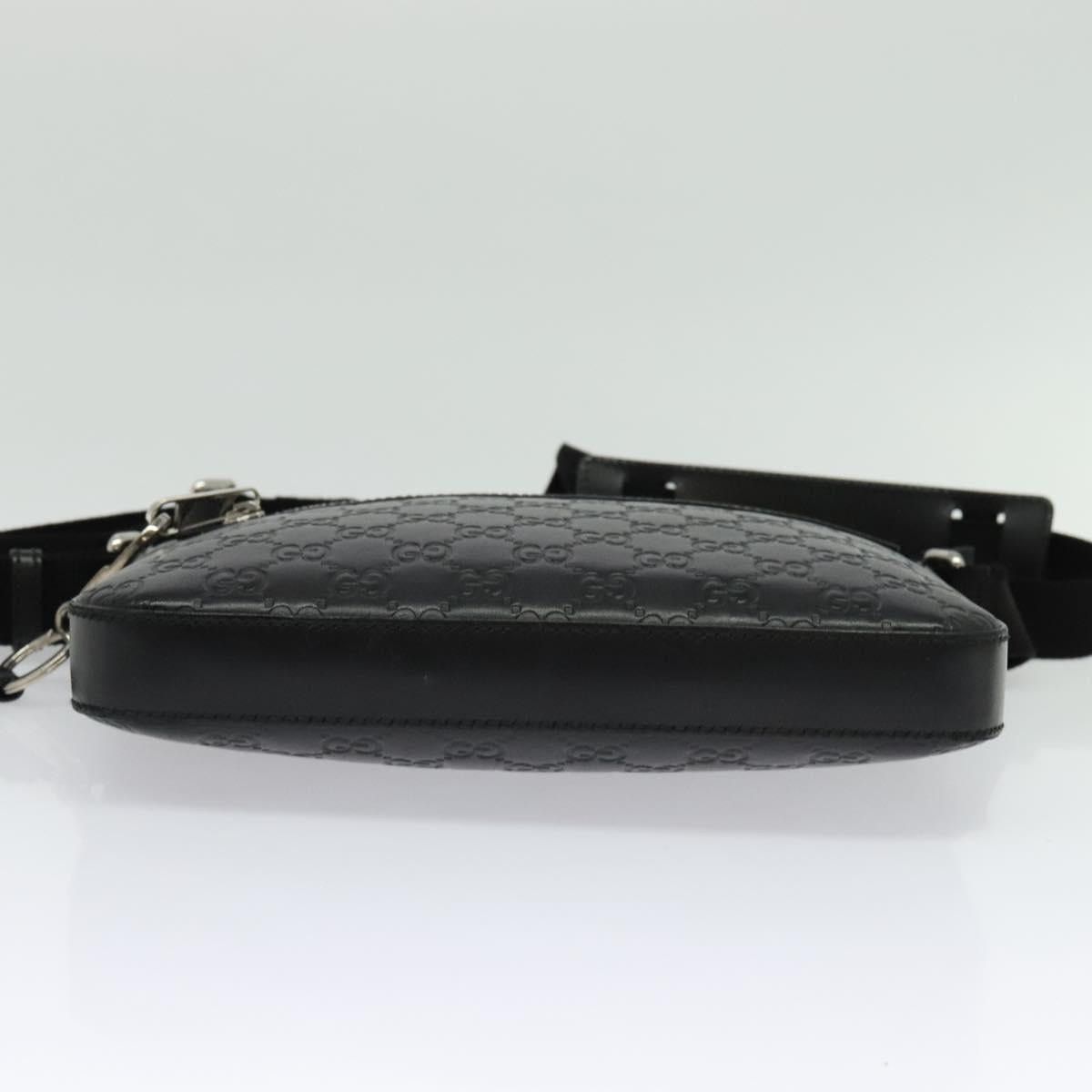Gucci GUCCI GG Canvas Guccissima Shoulder Bag Leather Silver Black Size ONE SIZE - 9 Thumbnail