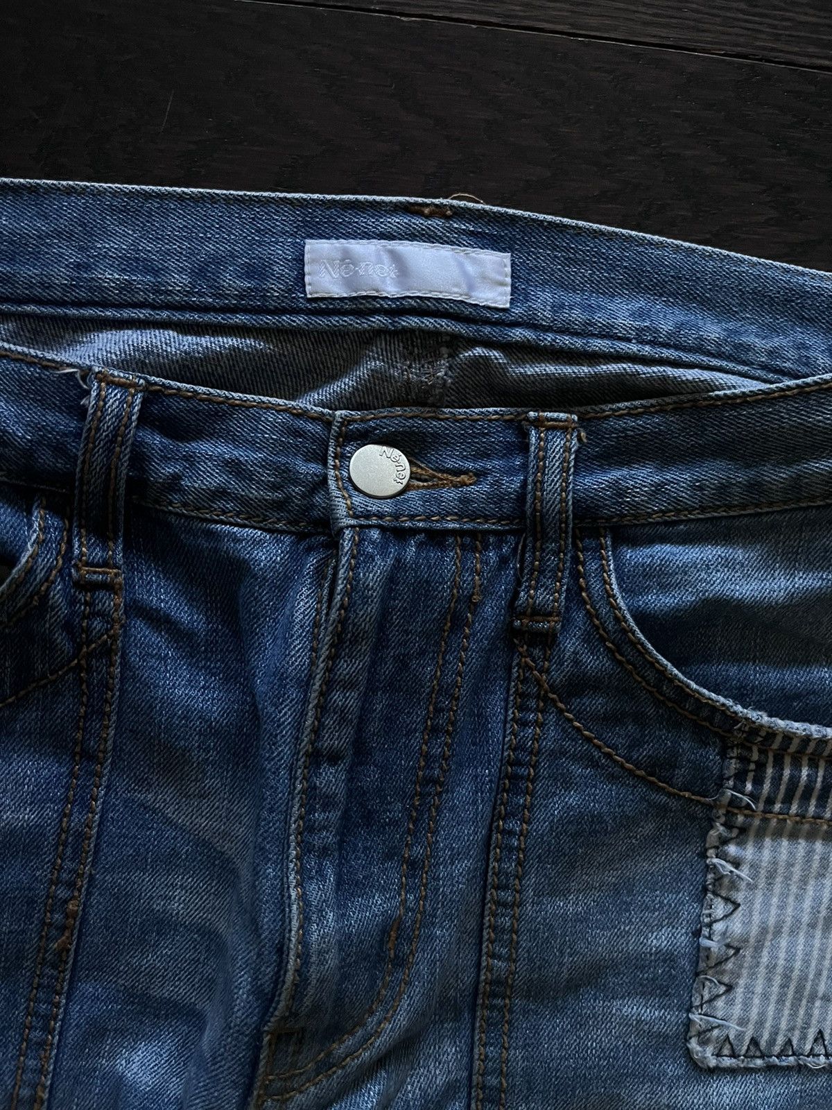 Issey Miyake Ne-Net Patchwork Denim Size US 28 / EU 44 - 3 Thumbnail