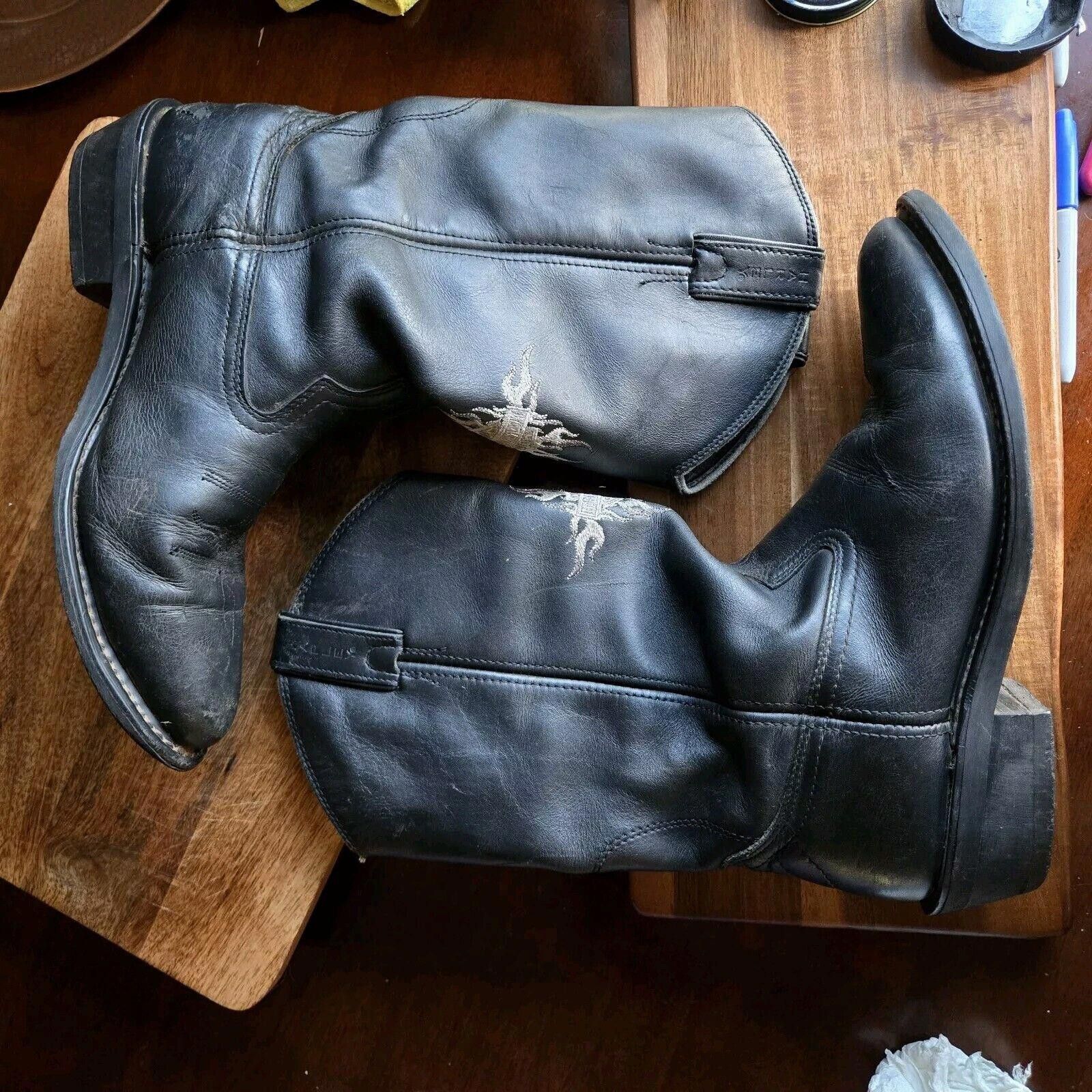 Harley Davidson Harley Davidson Mens Amarillo Size 12 Leather Logo Boots BB1 Size US 12 / EU 45 - 4 Thumbnail