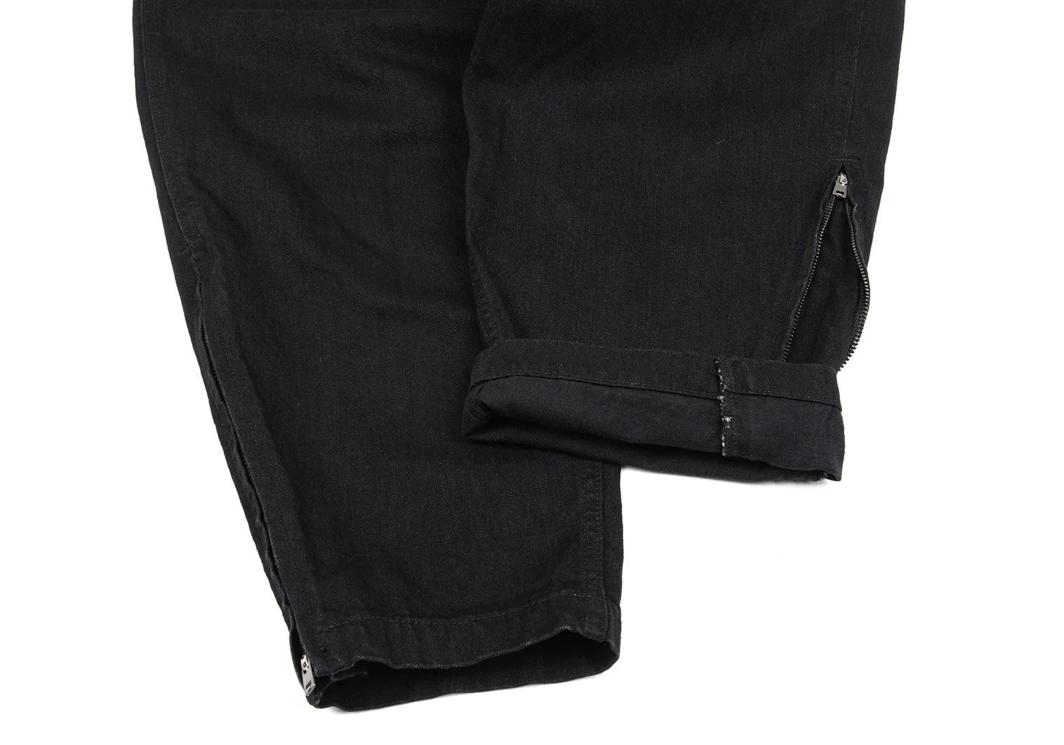 Yohji Yamamoto BLACK Scandal Yohji Yamamoto Zip Hem Denim Pants Size US 32 / EU 48 - 10 Thumbnail