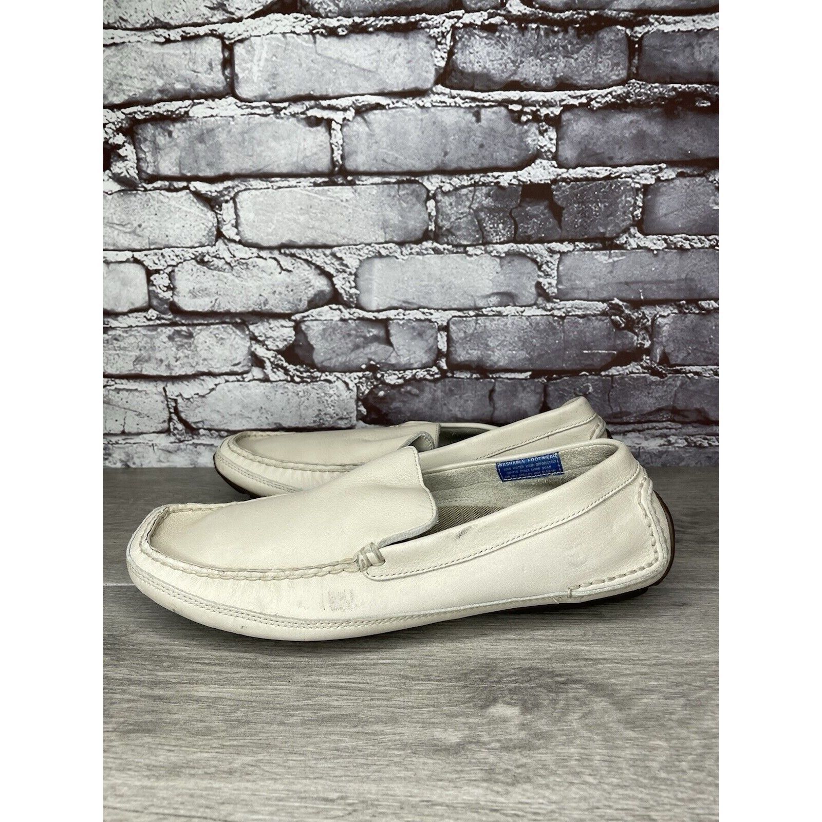 Rockport Rockport Washable Footwear Ivory Cream Leather Driving Shoes Size US 10.5 / EU 43-44 - 23 Thumbnail