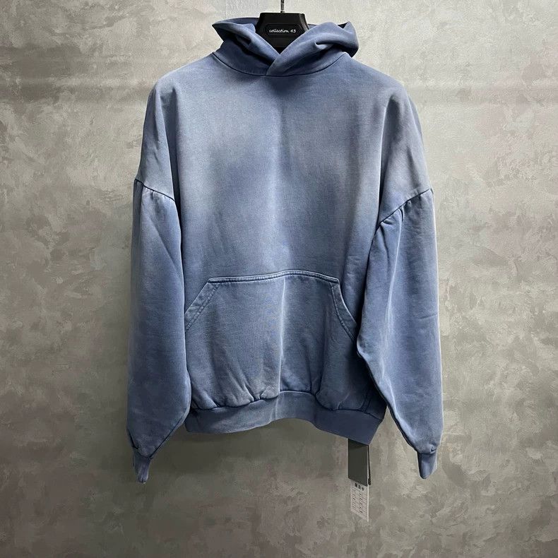 Balenciaga Balenciaga Blue logo gradient washed and worn hoodie 2505-N Size US S / EU 44-46 / 1 - 1 Thumbnail