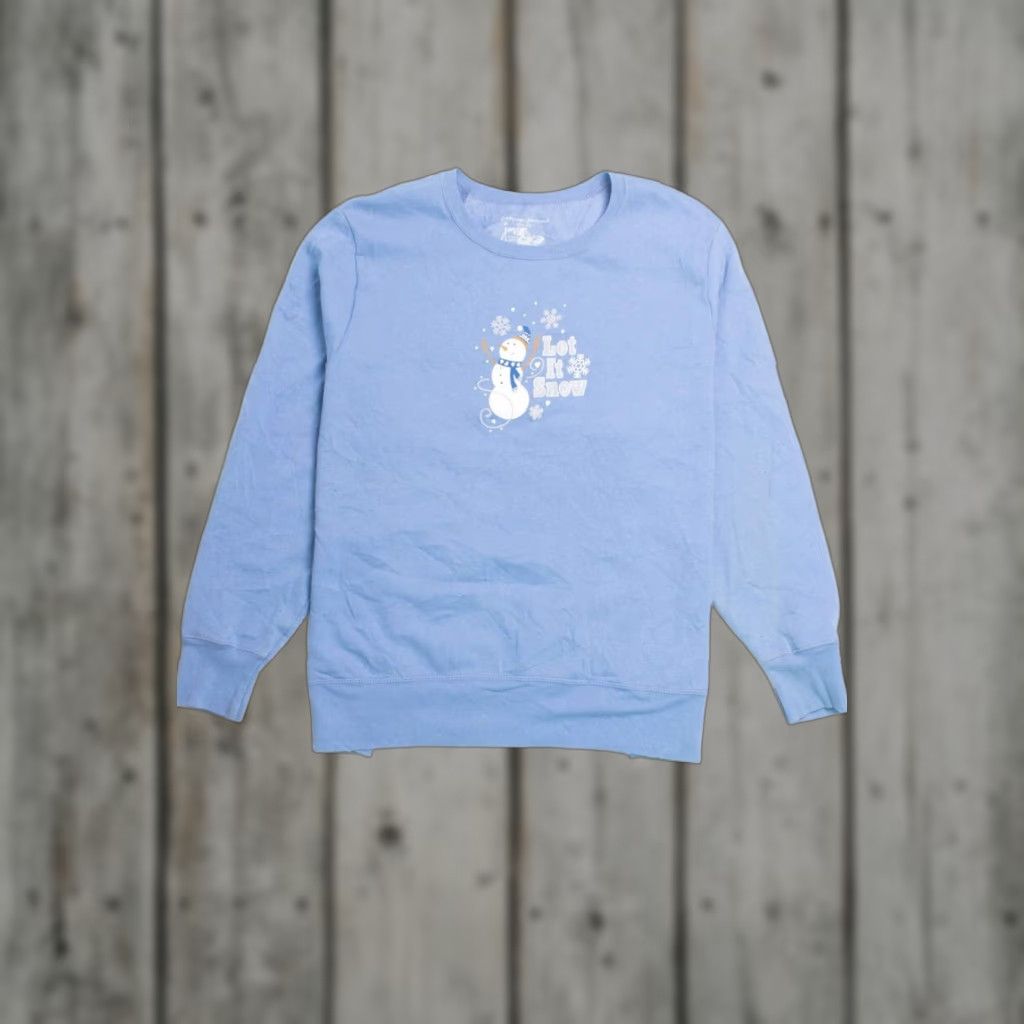 Vintage VINTAGE Blue Ugly Christmas Sweatshirt 58264 Adult X-Large Cotton / Polyester Christmas Snowmen 1990s Mens Womens Size XL / US 12-14 / IT 48-50 - 1 Thumbnail