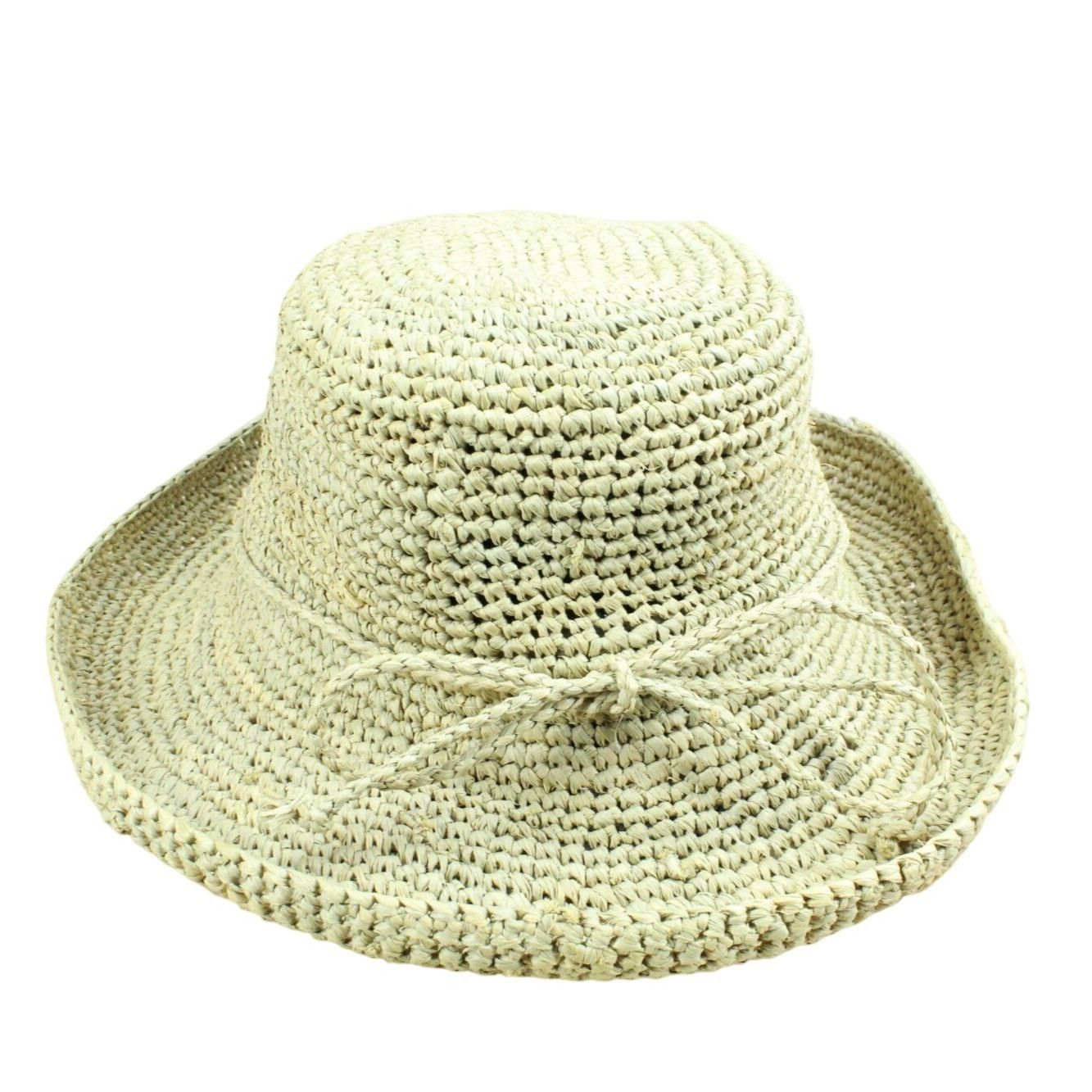Other Scala Women's Tan Summer Beach Round Straw Hat Size ONE SIZE - 1 Thumbnail