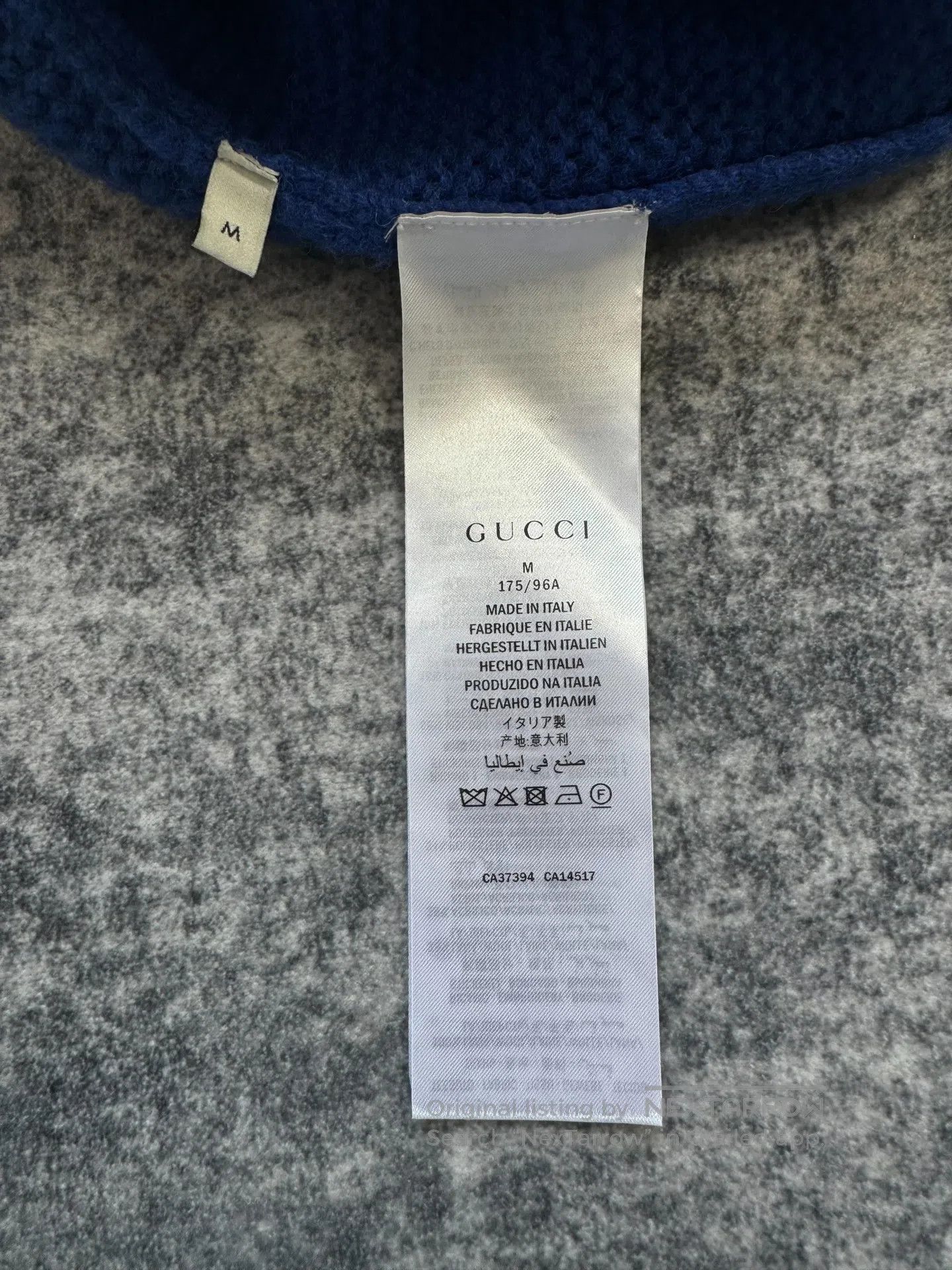 Gucci Guicci Klein Blue Preppy Wool Coat| Size M / US 6-8 / IT 42-44 - 7 Thumbnail