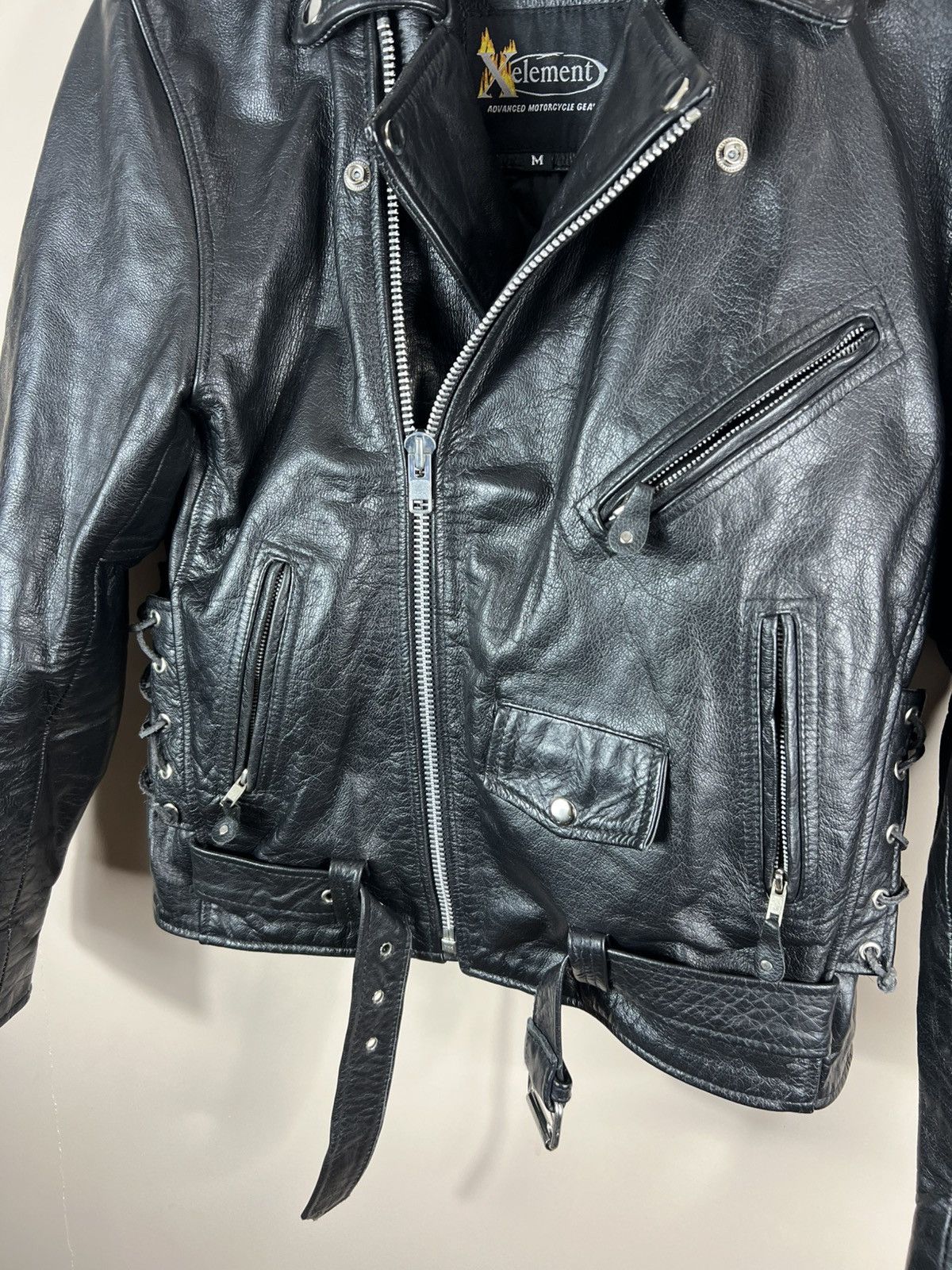 Vintage 🖤VINTAGE LEATHER BIKER RICK OWENS USA🇺🇸 LIVE TO ROAD 🔥JACKET Size US L / EU 52-54 / 3 - 3 Thumbnail