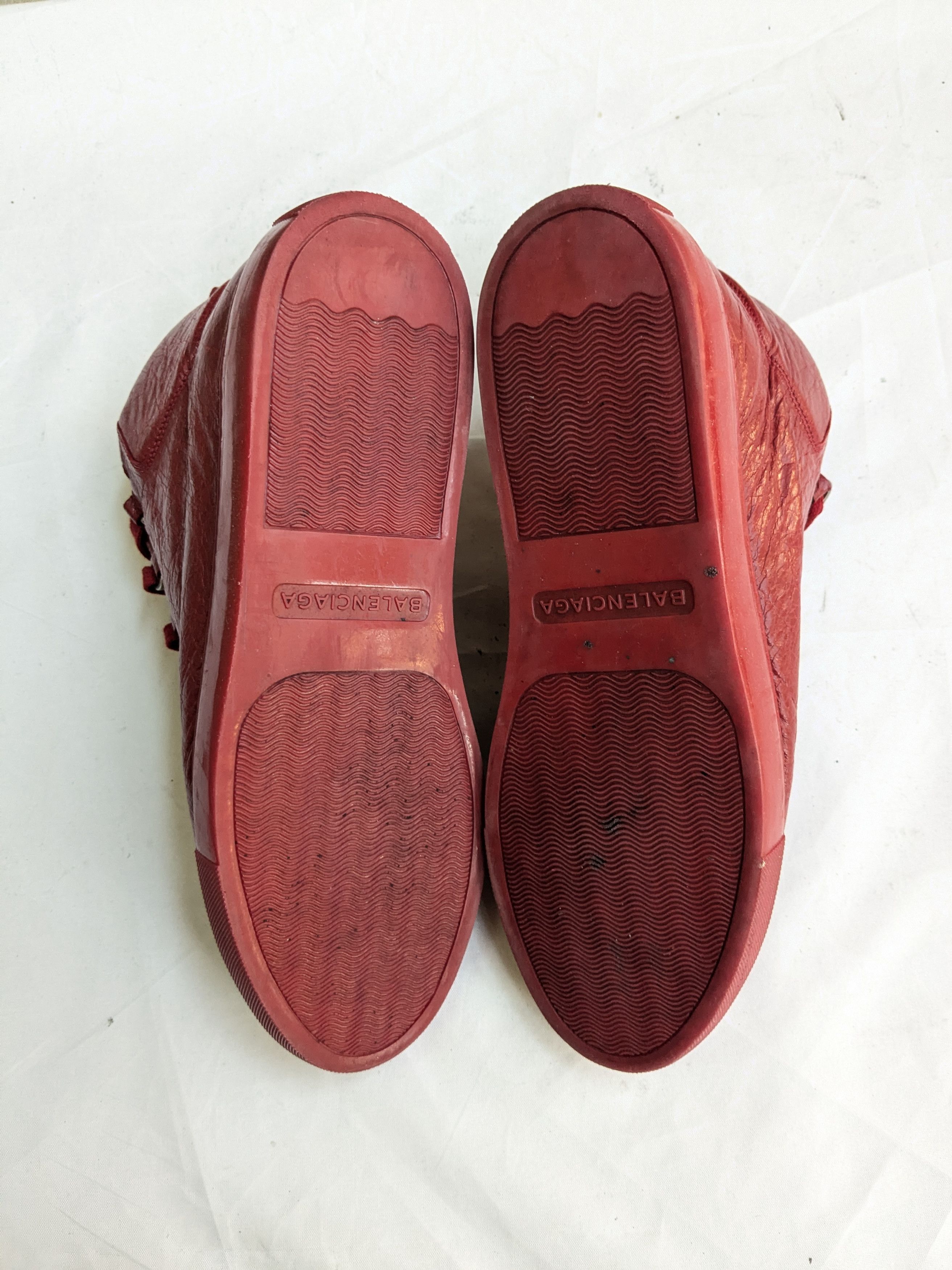 Balenciaga Balenciaga Arena Red 11 Leather High Tops Size US 11 / EU 44 - 12 Thumbnail