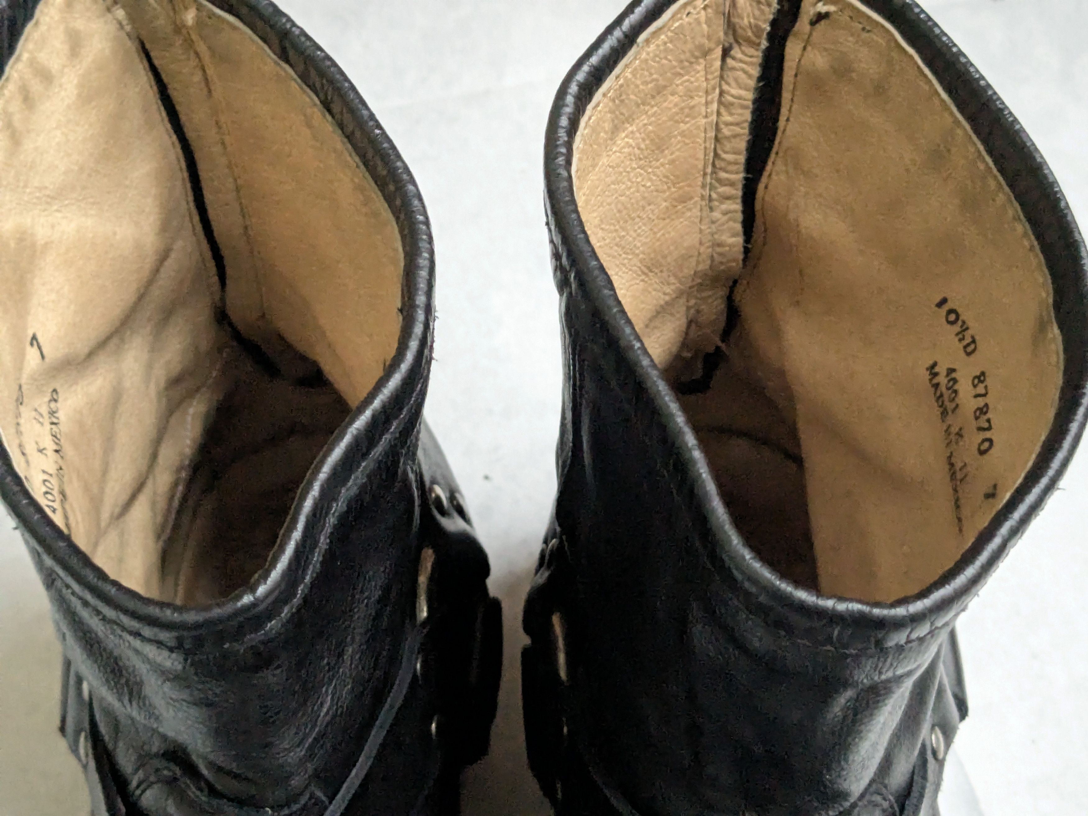 Frye Frye Harness Boots Black 10.5 D Back Zip Straps Size US 10.5 / EU 43-44 - 2 Thumbnail