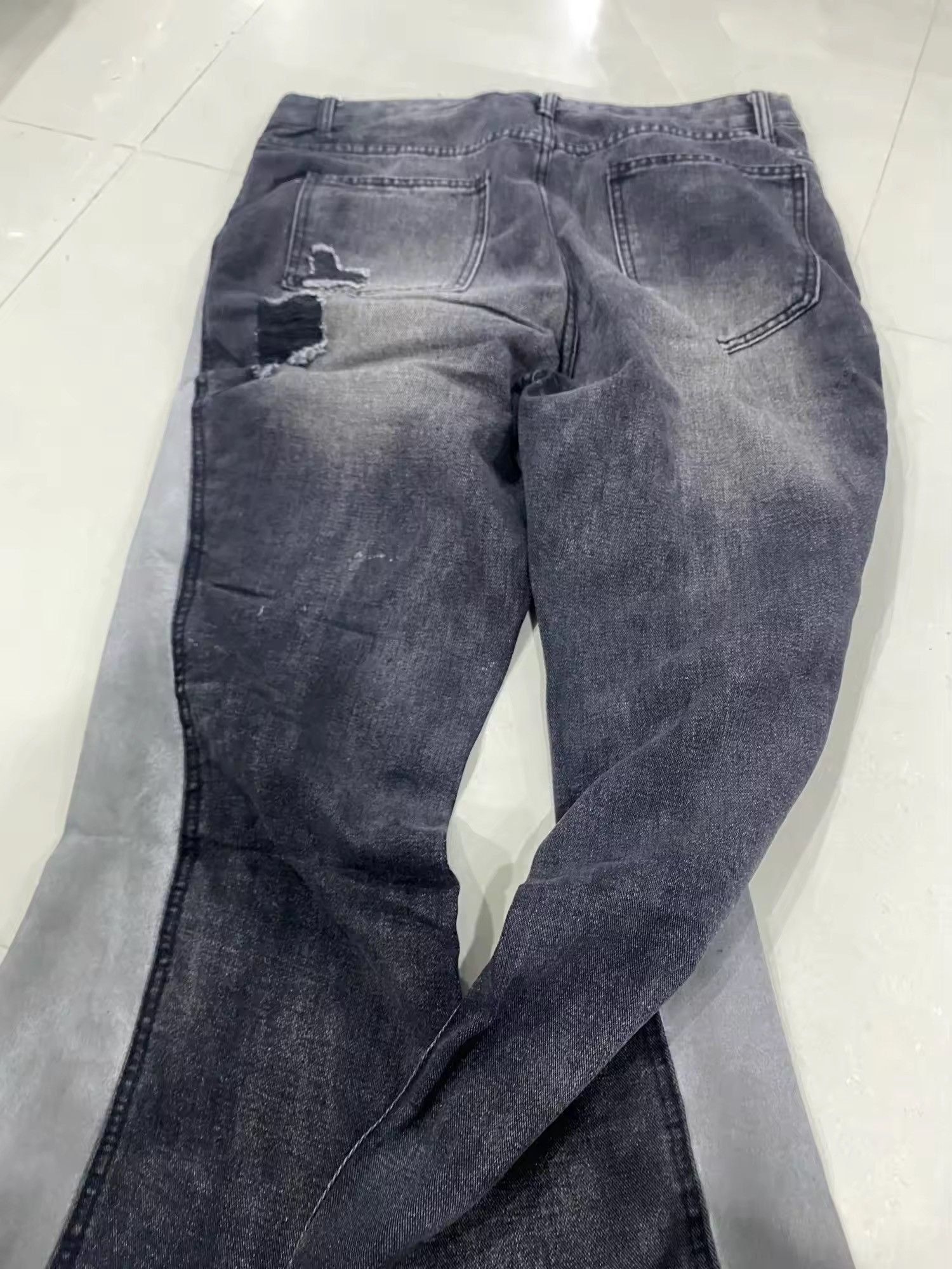 Jean × Vintage High Waist Patchwork Embroidery Micro Flared Jeans Size US 33 - 10 Thumbnail
