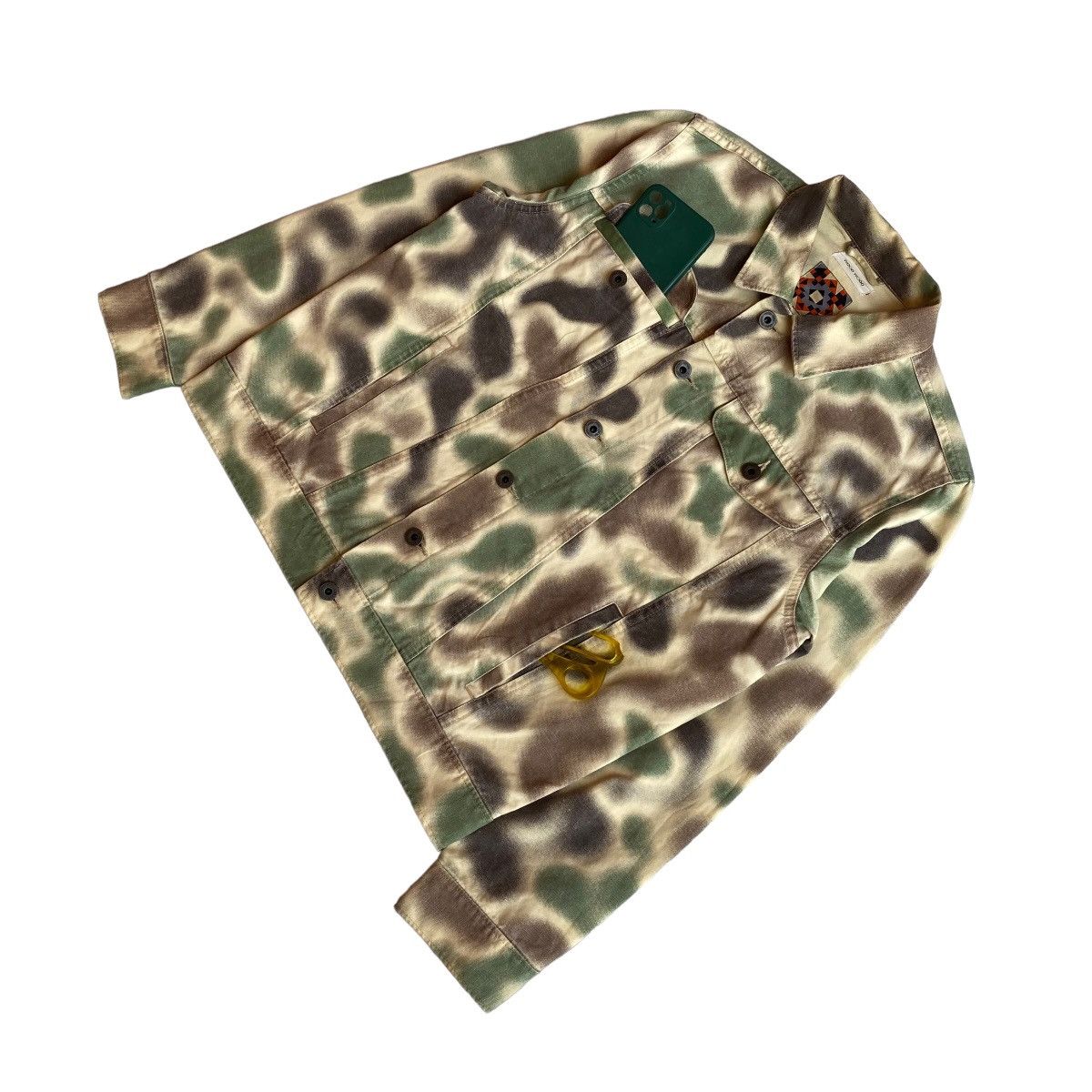 Japanese Brand × Wood Wood Wood Wood Camo Trucker Jacket Size US M / EU 48-50 / 2 - 5 Thumbnail