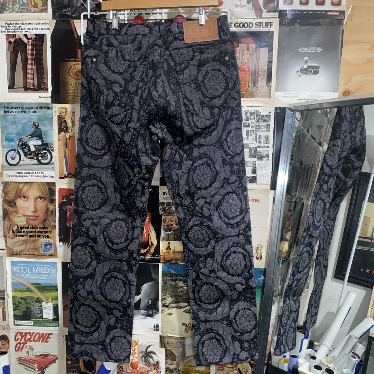 Versace Versace Barocco-Jacquard Mid-Rise Jeans Size US 33 - 5 Thumbnail